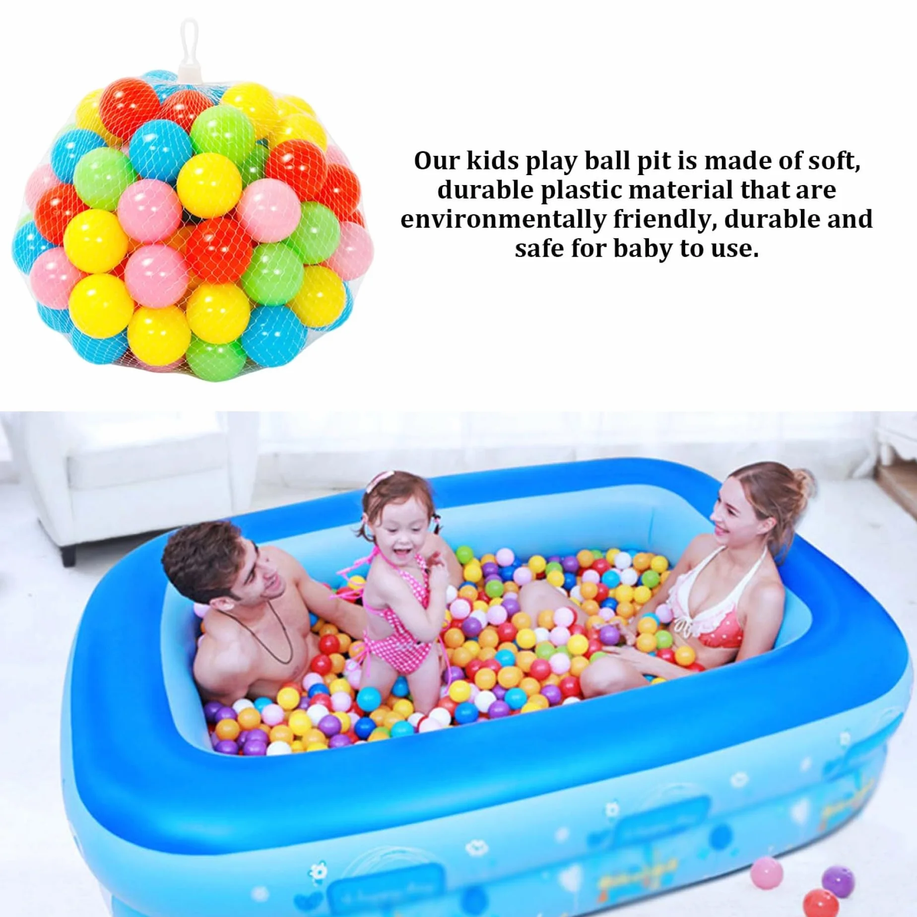 Palline da gioco da 100 pezzi, Palline da piscina per interni, da piscina per bambini in plastica colorata per asilo nido per bambine, 5, 5 cm