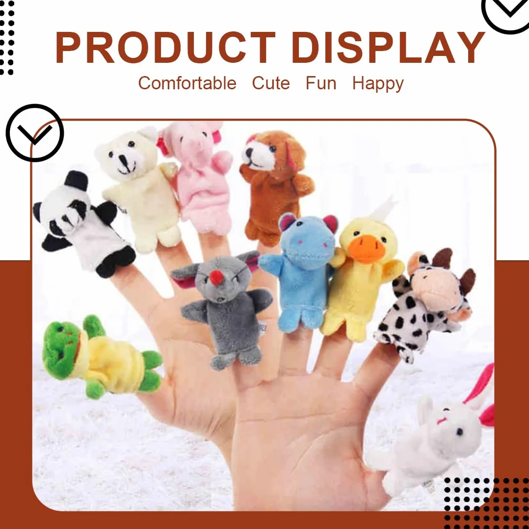 10 pcs marionette da dita marionette per bambini Bambole da dito regalo di compleanno per bambini, set di peluche per ragazzi e ragazze, regalo per Natale, Pasqua e feste per bambini