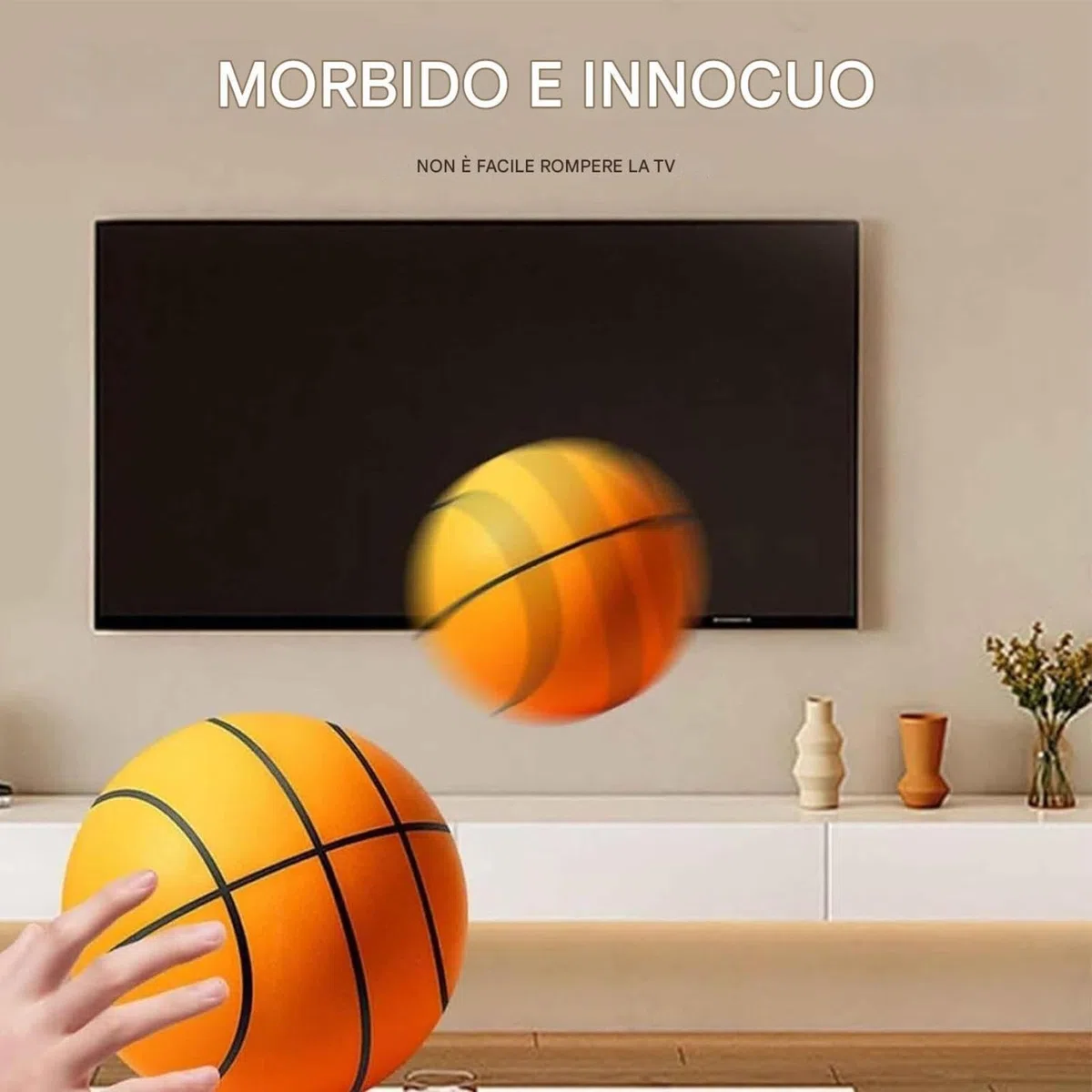 Set Da Basket E Canestro Silenziosi | Basket Silenzioso Per Bambini | Con Cestello Regolabile, Morbido E Sicuro, Assorbe Efficacemente La ForzaD'impatto, Dribbling Silenzioso, Nessun Rumore