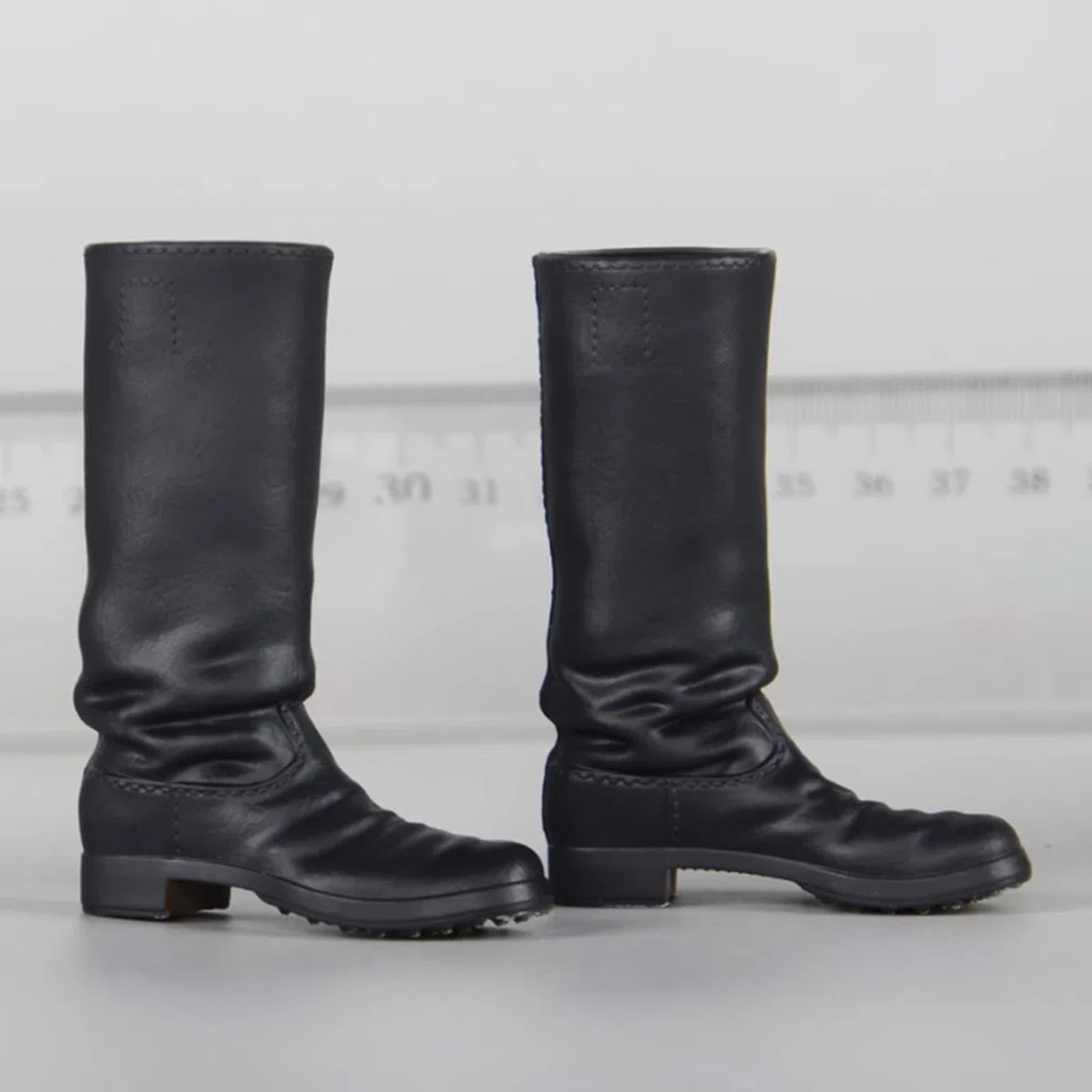 predolo Mini Stivali da Cavaliere Alti Fino al Ginocchio in 1:6, Scarpe da Bambola Casual retrò ed Eleganti, per Action Figure da 12 Pollici, Giocattolo, Nero