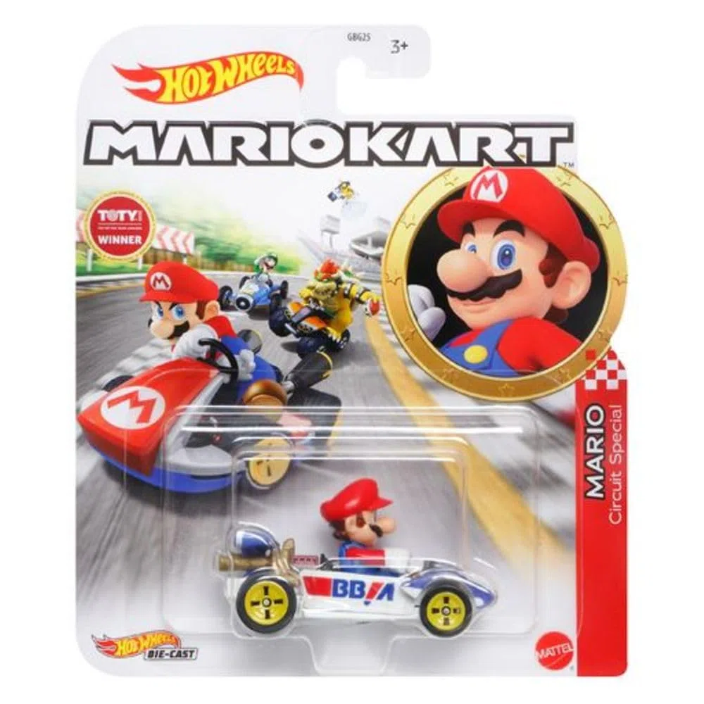 Modellino DieCast KART MARIO Circuit Special da SUPER MARIO KART - Scala 1:64 lunghezza 5cm