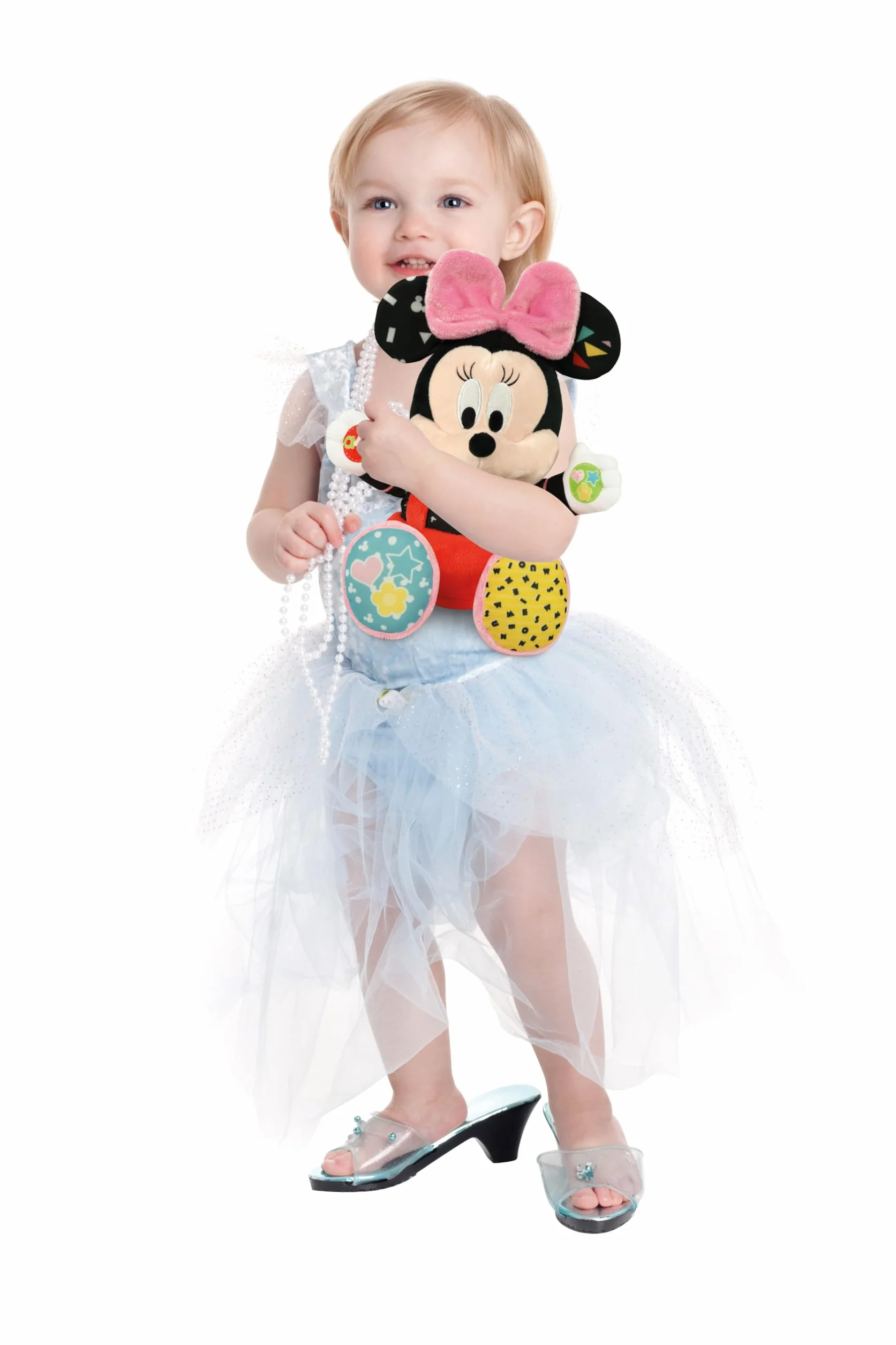 Clementoni Disney Baby Baby Minnie Gioca e Impara, Peluche e Gioco Educativo Interattivo per Bambini 6+ Mesi, Canta Filastrocche per Insegnare l'Alfabeto, Numeri e Colori, Lingua Italiana, 17304