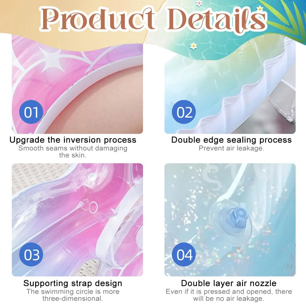 salvagente con mutandina, salvagente bambini Con pompa del piede gonfiabile, Con forma di coda sirena per piscina, anello di nuoto in PVC per bambini,