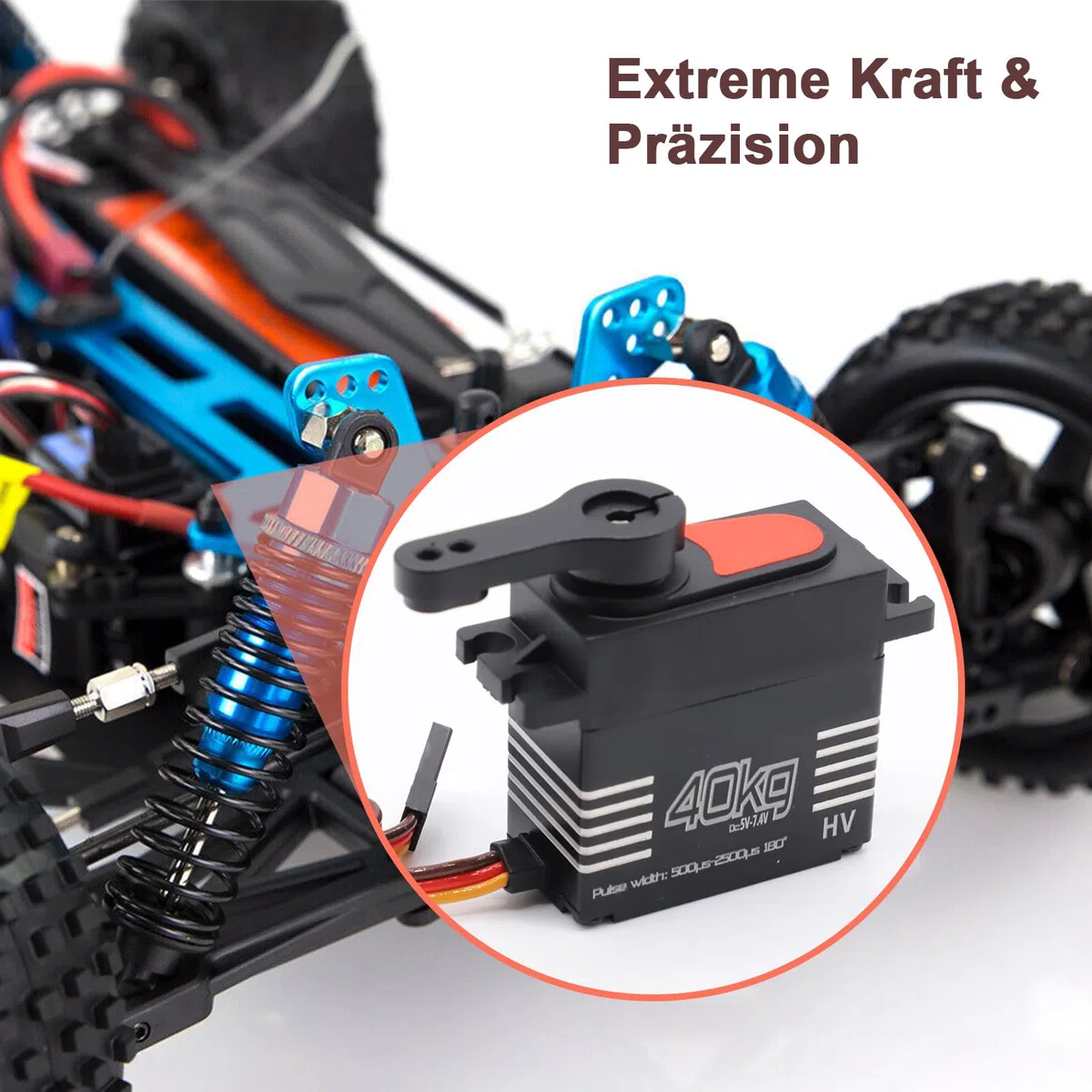 Servo Servo Servo Motore High Torque Digitale Servo Motore con Braccio Metallico per 1/8 1/10 RC Car, Robot Elicottero, Compatibile con Arduino