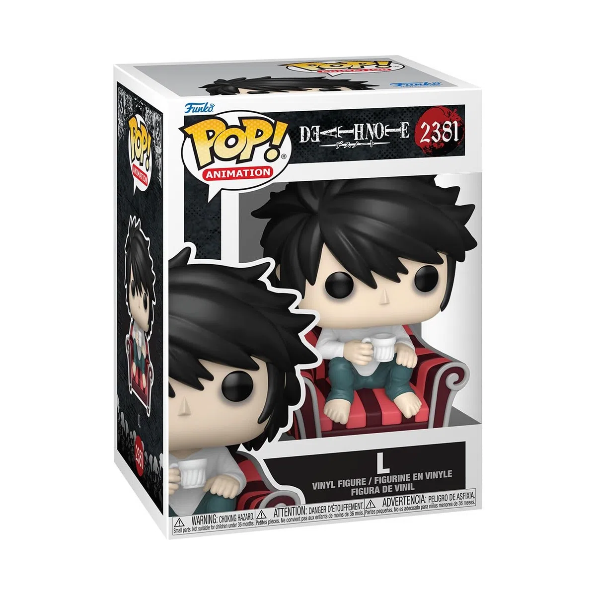 Funko Pop! Animation: Death Note - L- Figura in Vinile da Collezione - Idea Regalo - Merchandising Ufficiale - Giocattoli per Bambini e Adulti - Anime Fans - Figura per i Collezionisti