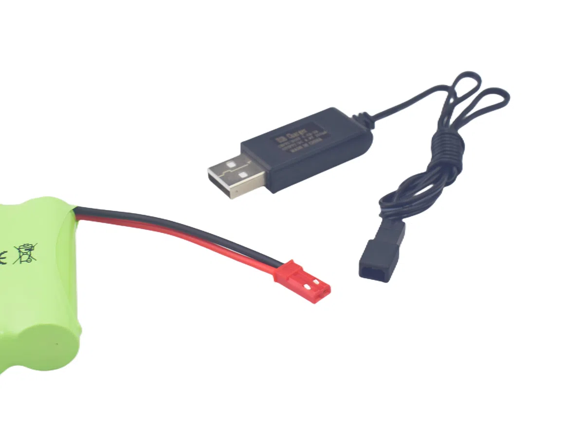 3pcs 4.8V JST-2P Plug Cavo di ricarica USB per giocattoli elettrici telecomandati Escavatori auto camion veicoli da costruzione RC auto Caricabatteria