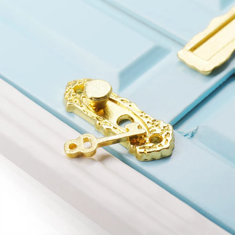 Odoria 1/12 Miniatura Porta Blu con Serratura e Chiave Accessori per Mobili di Casa Delle Bambole