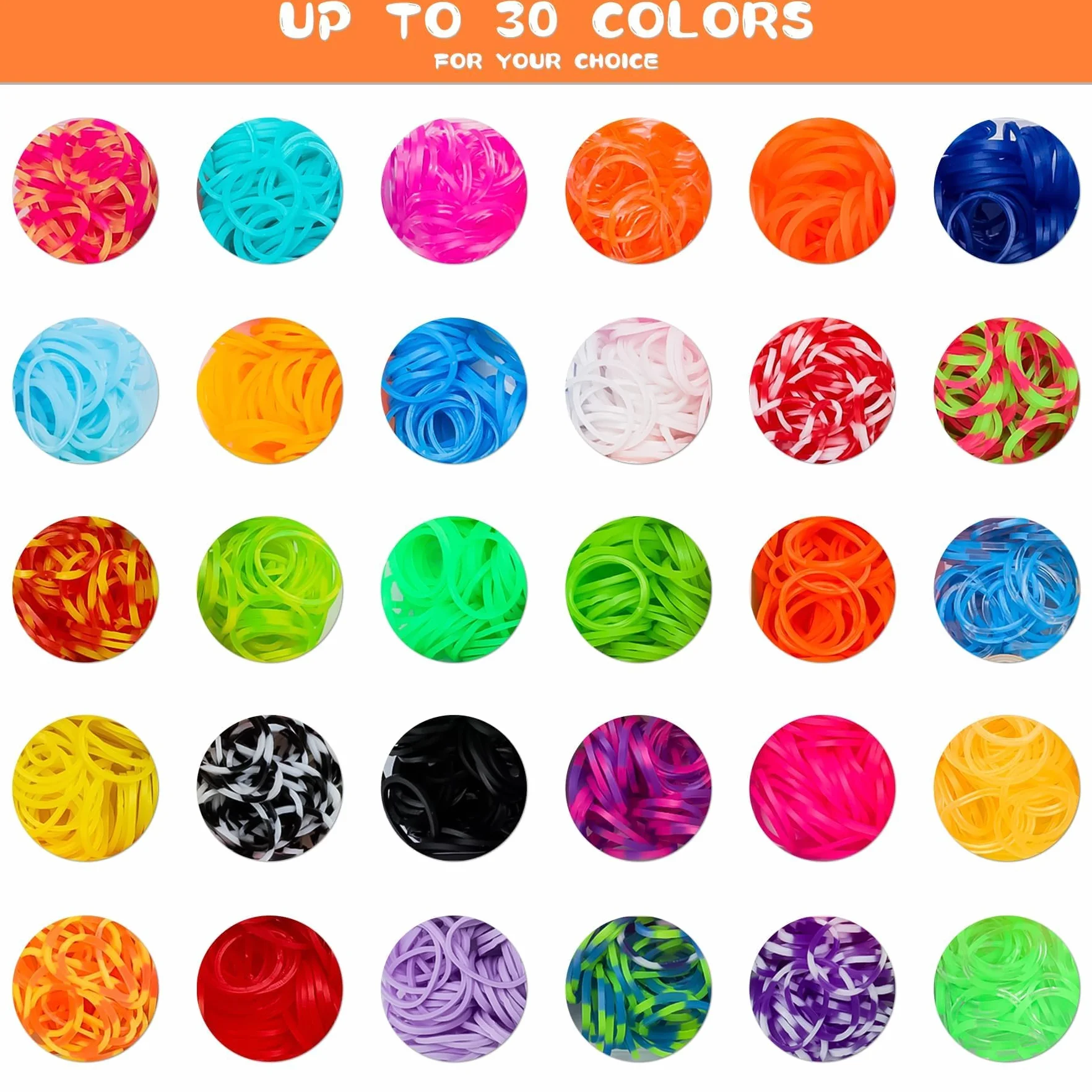 Elastici per Braccialetti, 2500+ Bracciale Elastici Colorati Loom Bands Kit 40 griglia, Fai Da Te Bambina Elastico di Gomma Bracciale Lavorare a Maglia Fare Braccialetti Perline Giocattolo Regalo