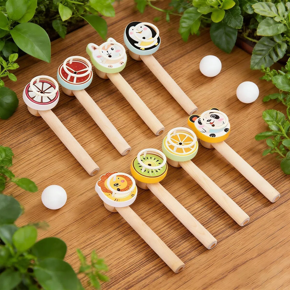 Set di Giochi con Palline Galleggianti, Gioco di Equilibrio con d'Aria, Attività Interattiva con Palla Soffiante da 8 Pezzi, Divertente Gioco per Feste in Famiglia all'Interno all'Interno, Gioc