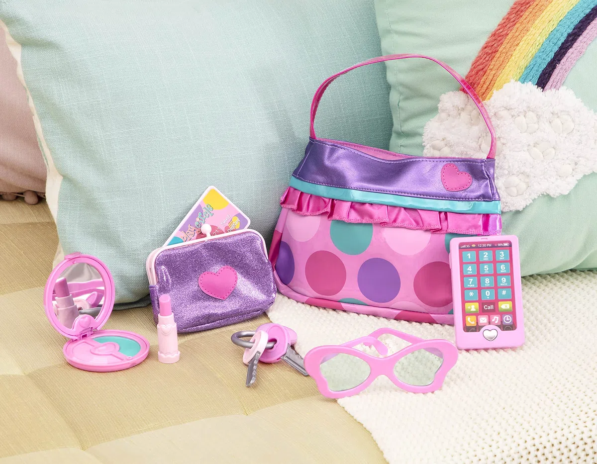 Battat - Set di borse da principessa - Set di trucco e bellezza per bambini - Vestire gli accessori di moda - Gioco di finzione - Giocattolo per bambini - 3 anni +