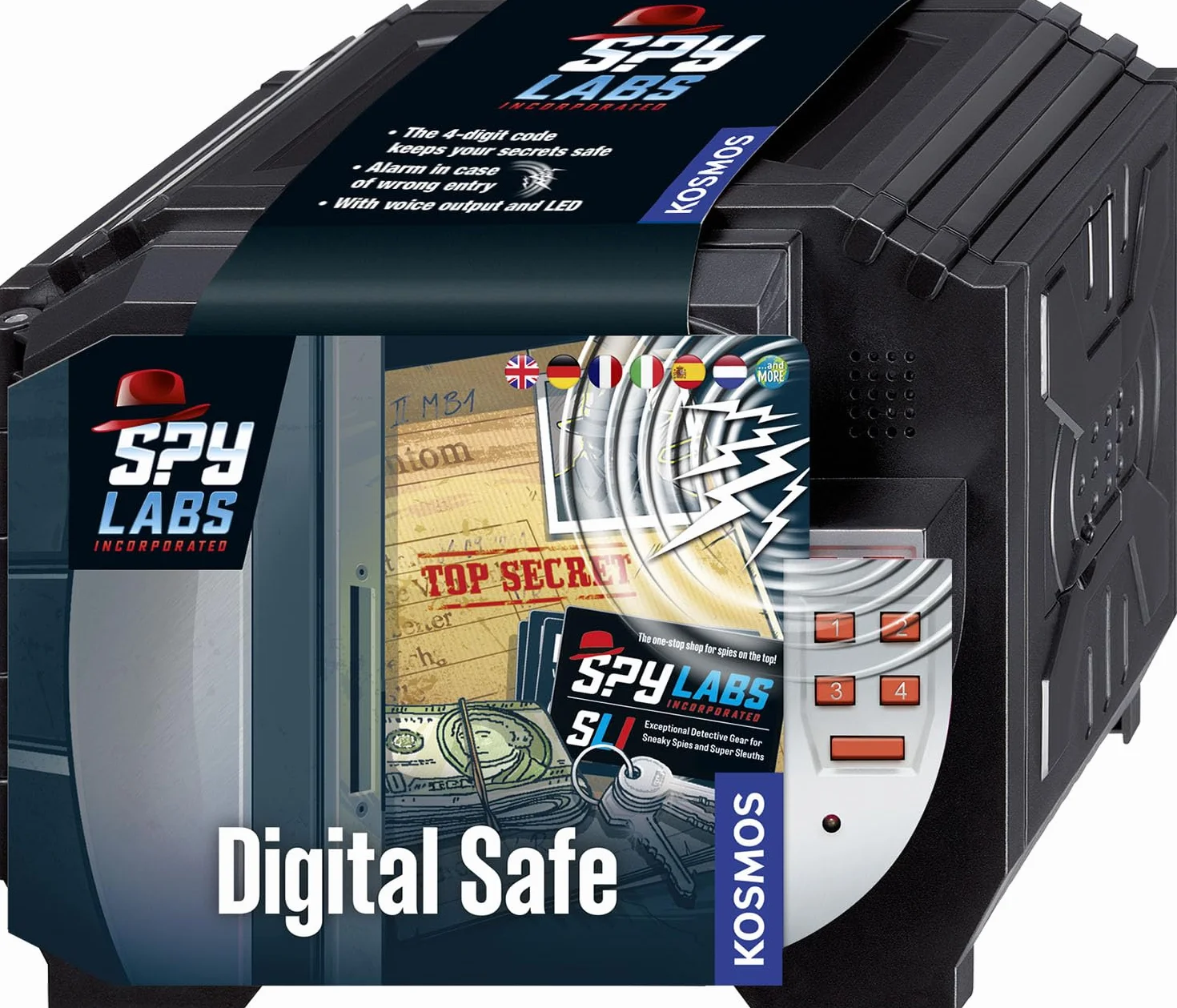 KOSMOS Spy Labs, Digital Safe, Proteggi i tuoi segreti con un codice a quattro cifre,