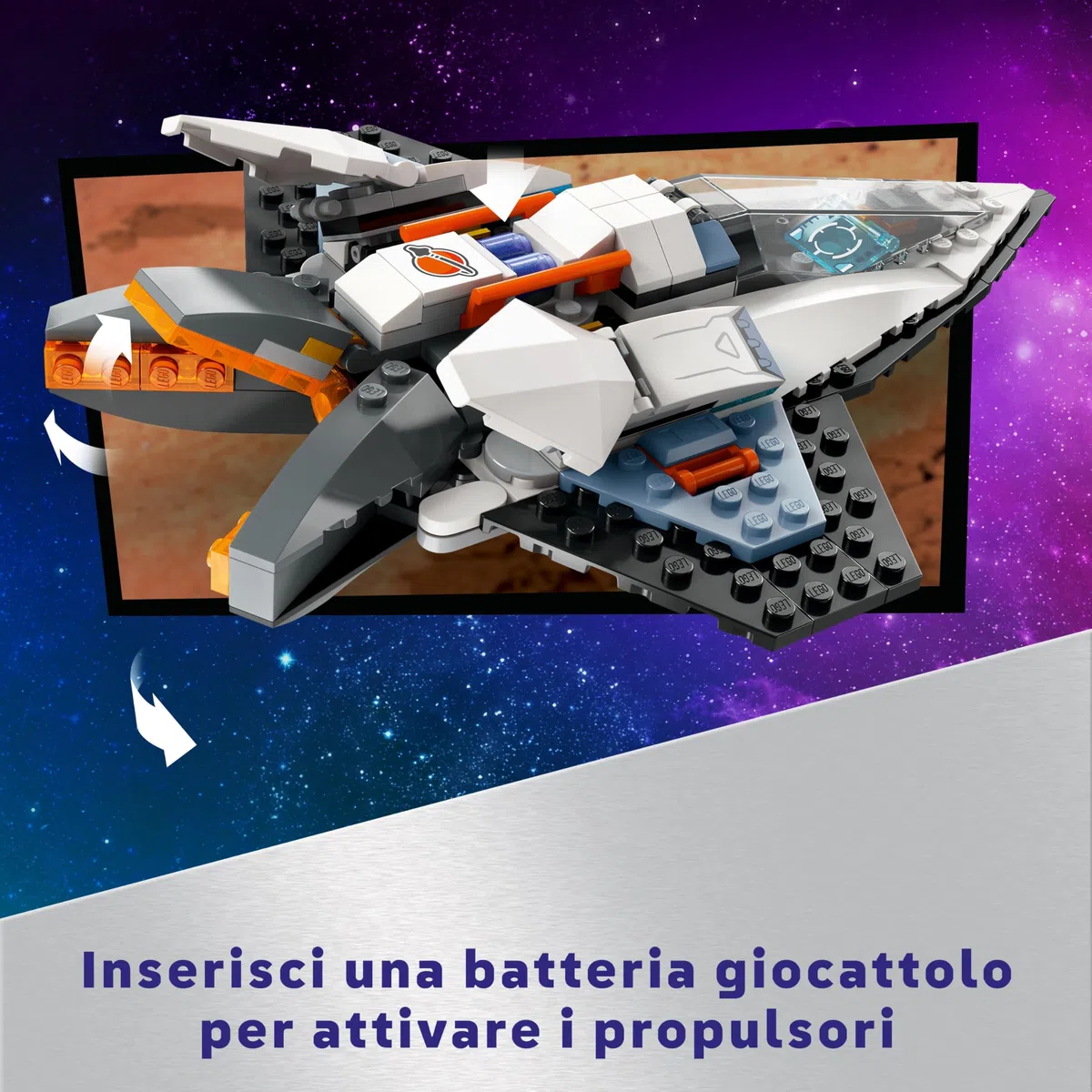 LEGO City Astronave Interstellare Giocattolo, Giochi Spaziali per Bambini e Bambine da 6 Anni in su con Navicella da Costruire, Minifigure dell'Astronauta e Drone Robot 60430
