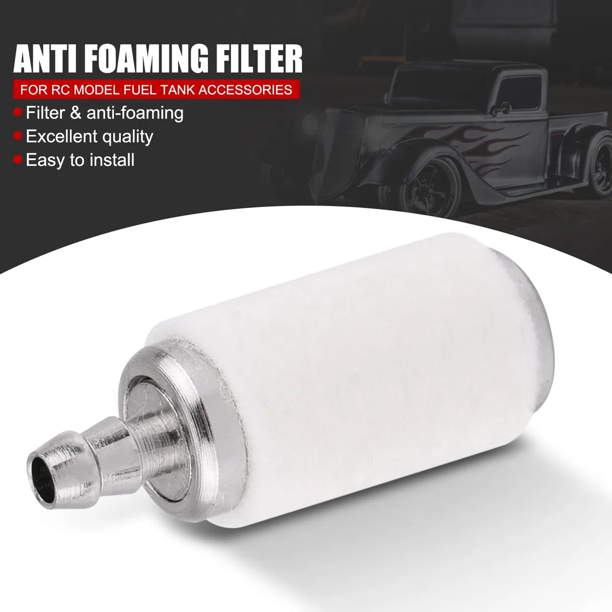 Filtro anti-schiuma, filtro pesante in lana combustibile per benzina Accessorio per serbatoio di aeroplano modello RC
