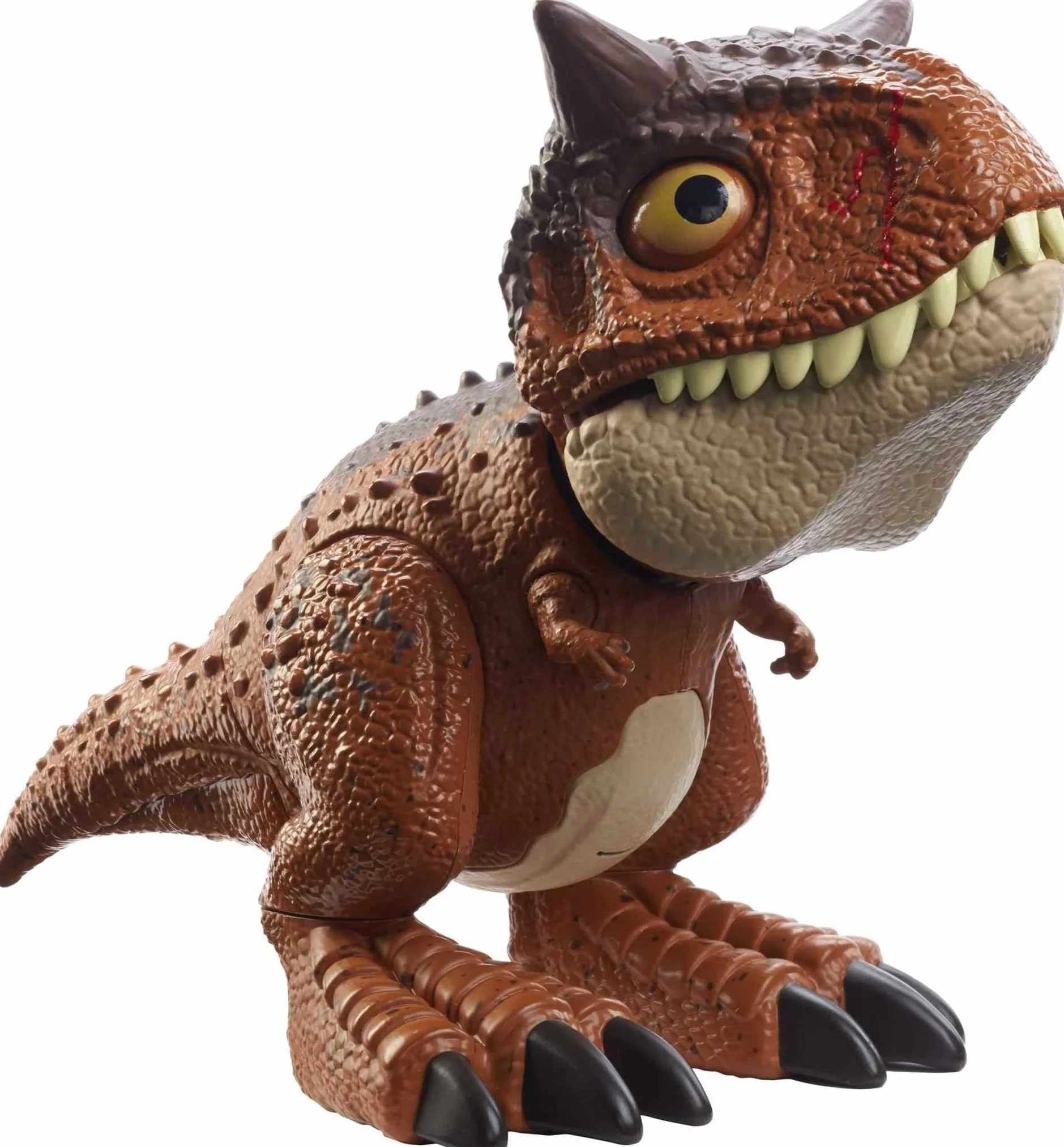 Jurassic World- Camp Cretaceous Morso Selvaggio Personaggio Carnotauro Toro Snodato, Giocattolo per Bambini 4+Anni, HBY85