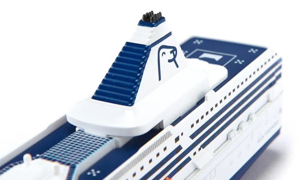 siku 1729, Traghetto Silja Symphony, Metallo e Plastica, 1:1000, Blu e Bianco, Uso versatile