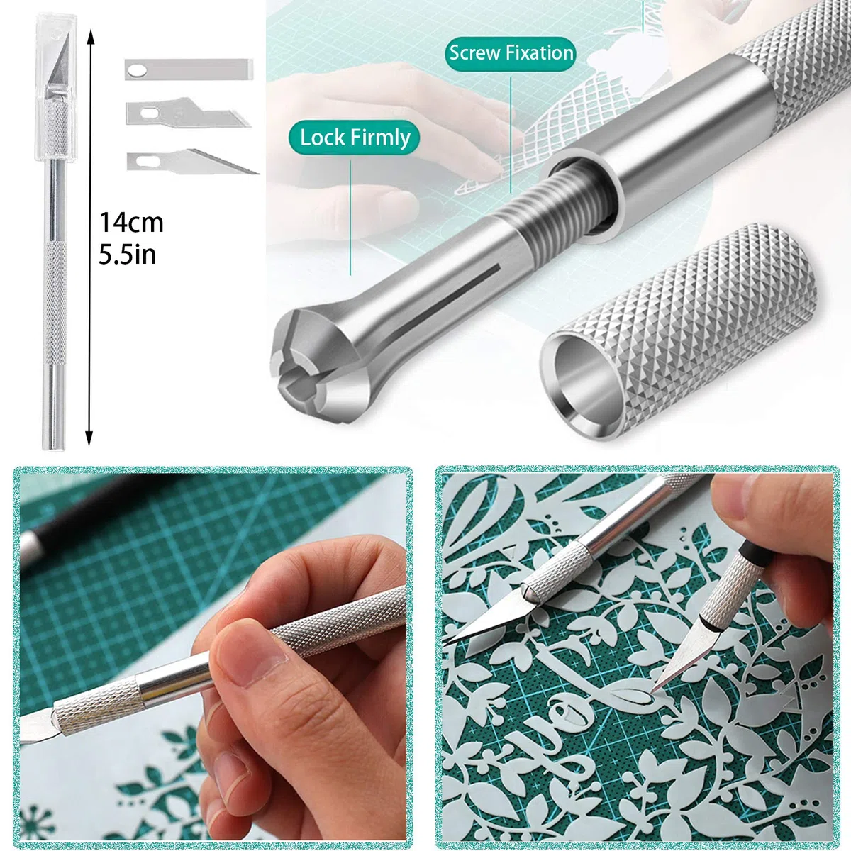 X SIM FITNESSX - Set di Attrezzi Fai da Te per progetti creativi, in Vinile, per stampi, trasferimento Termico, cammei, Scritte, Include Forbici e pinzette, spatola e Raschietto (38pcs)