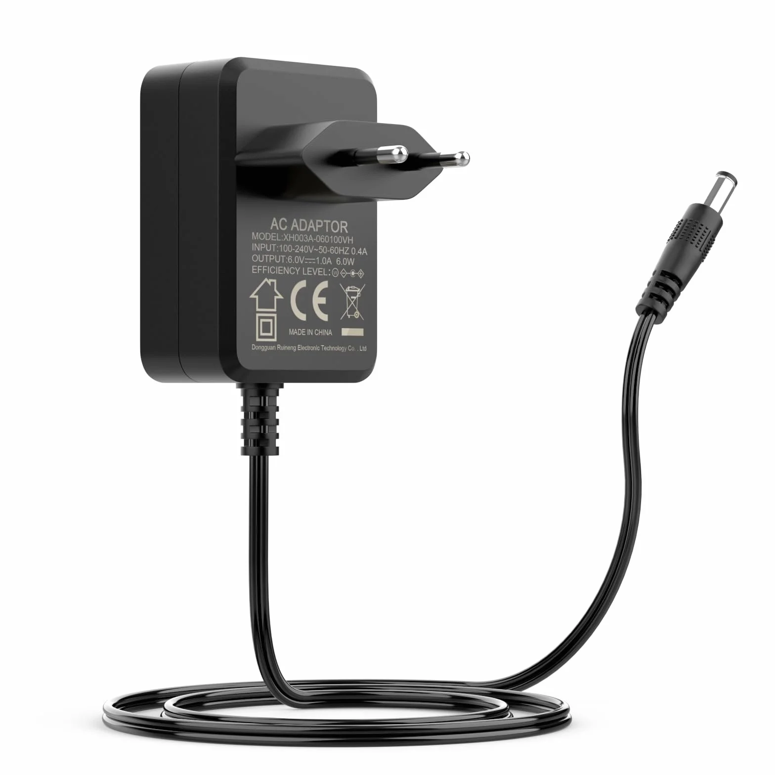 shefor Caricabatterie 6V 1A Compatibile con Auto Elettriche per Bambini, Alimentatore 6V 1000mA per Veicoli Giocattolo Elettrici Quad Trattore Moto SUV ATV Macchina Giocattolo (5,5 x 2,1 mm)