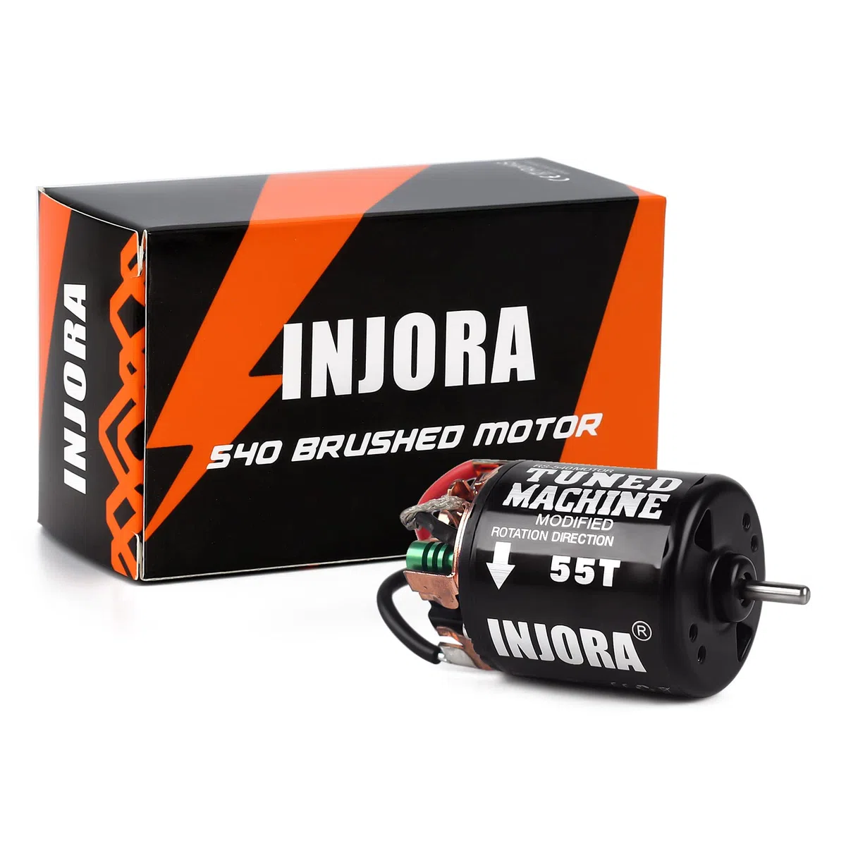 INJORA RC Motor Brushed Waterproof 540 Spazzolato Impermeabile Motore per 1/10 Crawler Axial VS4-10 Redcat Gen 8 7 Pro Enduro SCX10 Pro TRX4 D90 MST CC01 (55T)