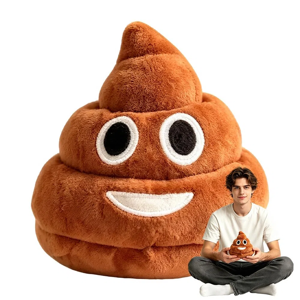 Mineup Poop Plush Pillow, 12cm Divertente Peluche Parlante a Forma Di Cacca- Emette Suoni Scoreggia, Poop Cuscino in Peluche Con Oltre 7 Diversi Suoni Di Scoreggia, Datto Ad Animali, Bambini e Adulti