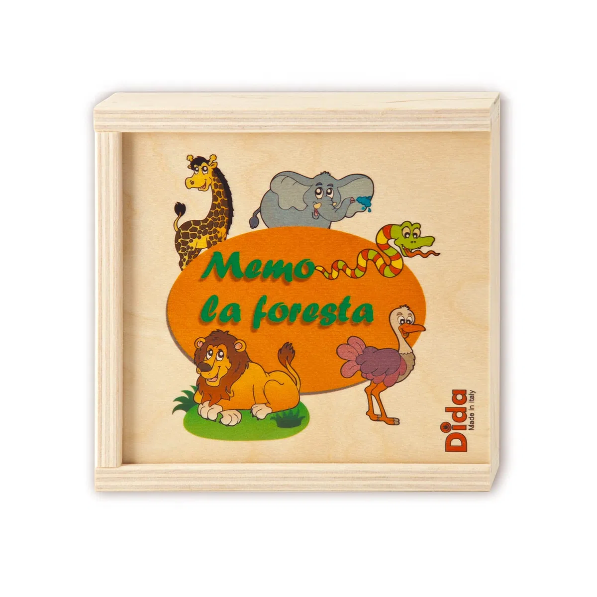Dida - Memory Foresta: Gioco di Memoria e Associazione Montessori, Memo Animali, 20 Carte in Legno da Accoppiare, per Bambini 2-4 Anni, Giochi Educativi da Tavolo