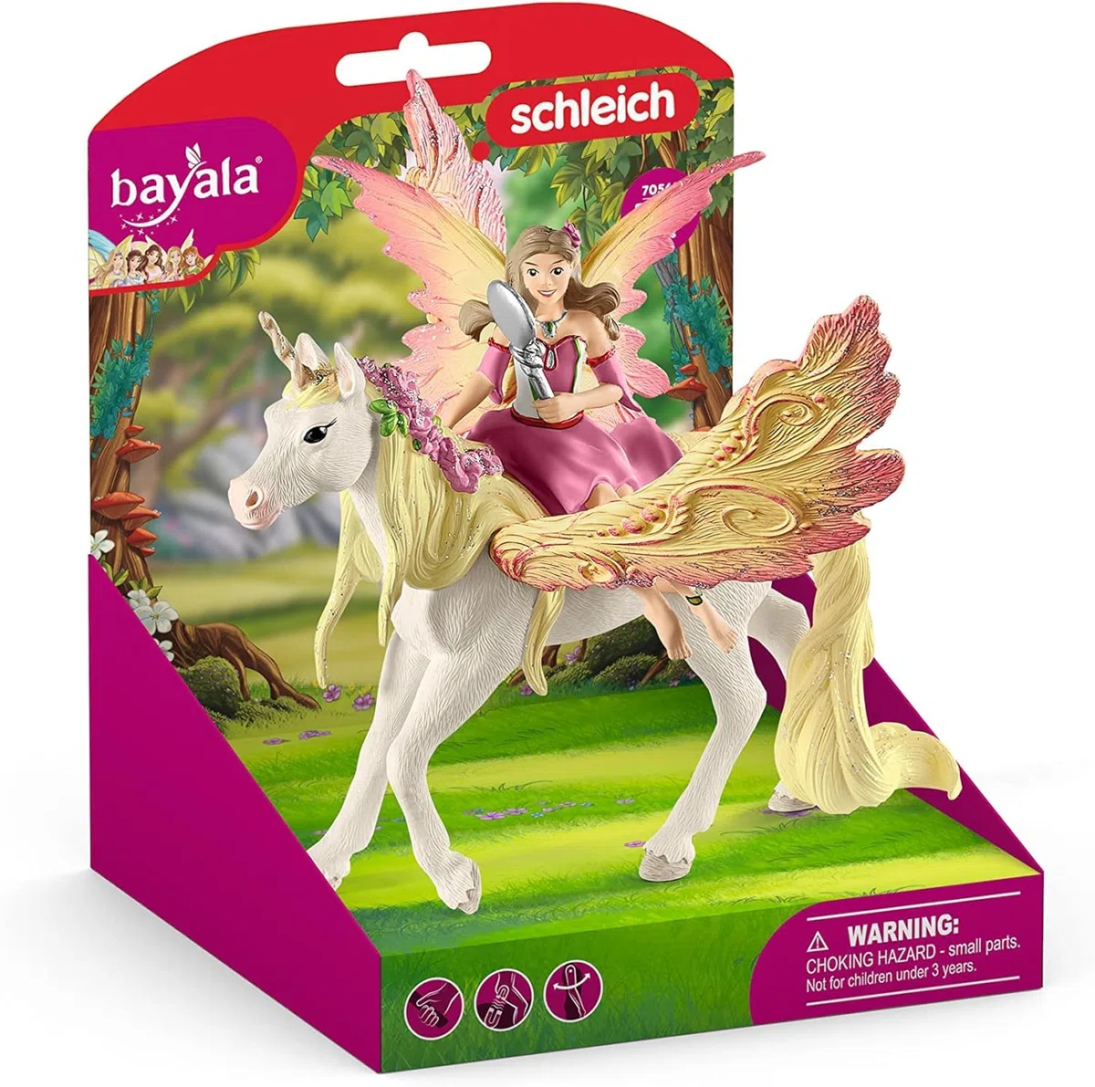 schleich BAYALA | Fata Feya con Unicorno Pegaso 70568 | fata con specchio e unicorno con magnete | regalo per bambine e bambini | decorazione e figure da collezione dai 5 anni | set da 3 pezzi