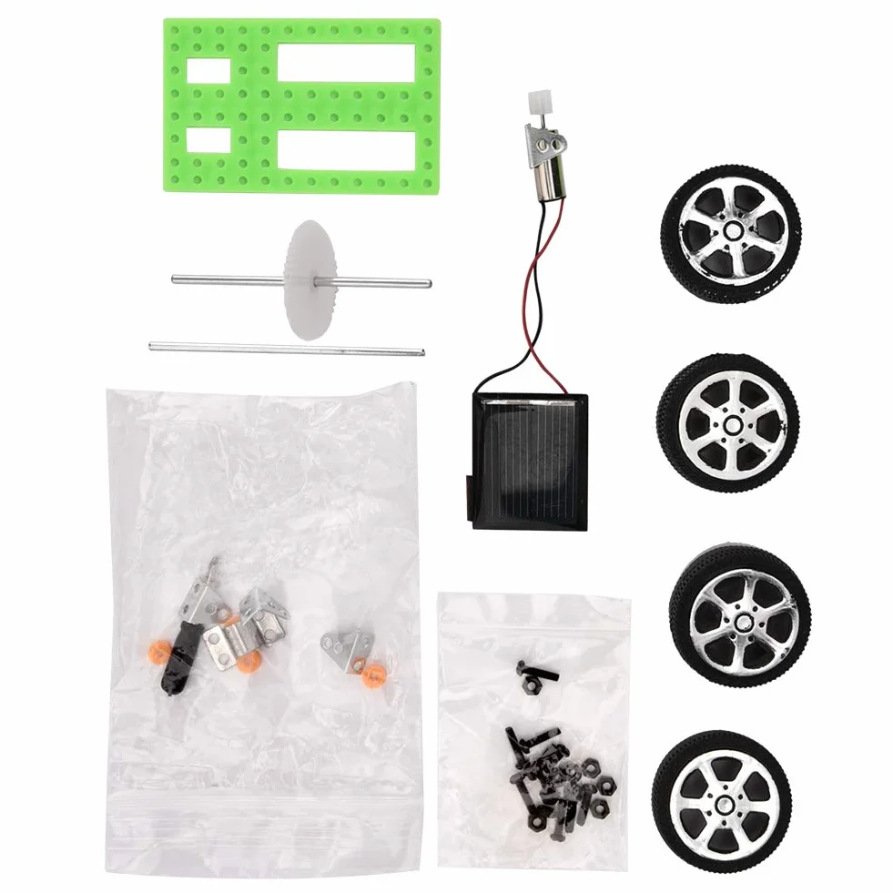 Giocattoli Scientifici Fai-da-Te Assemblaggio Auto ad Energia Solare Mini Sun Power Solar Car Model Science Experiment Costruzione di Giocattoli per Bambini sopra i 14 Anni