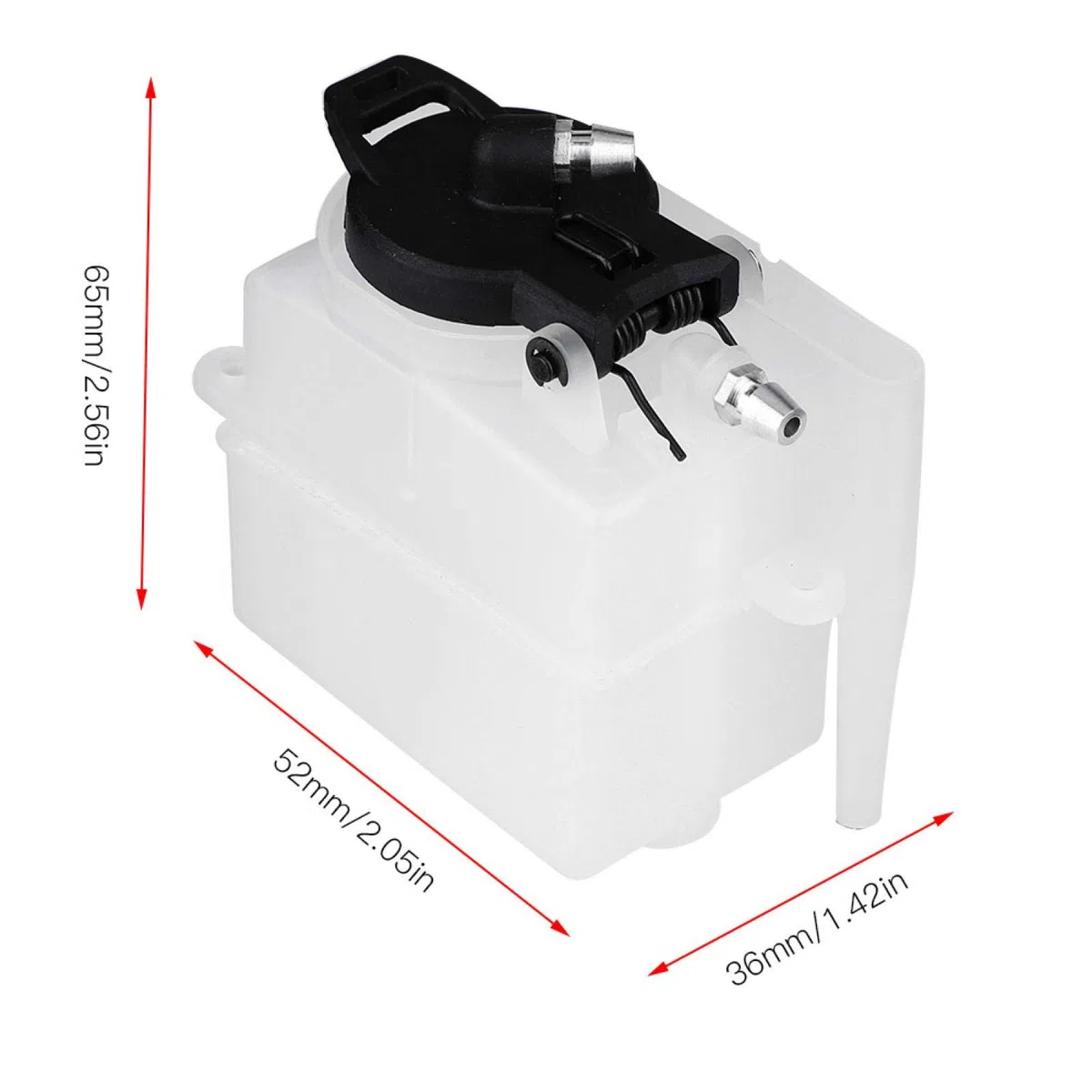 Serbatoio Carburante RC, Accessorio Modello Veicolo a Gas 75CC 02004 Serbatoio Carburante, Accessorio Modello Veicolo a Gas RC per 94188/94122 Scala 1/10 RC Auto