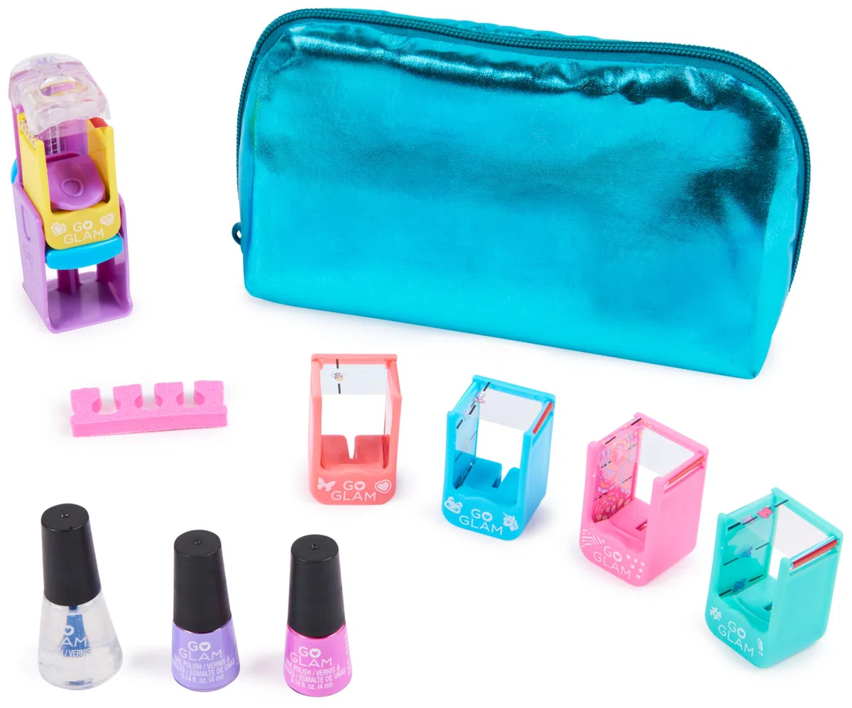 Cool Maker, Go Glam Pochette Decora Unghie, Kit Unghie Bambina, 5 cartucce con 120 Decorazioni, 3 smalti per Unghie da Bambina, Giocattolo per Bambine da 8 Anni