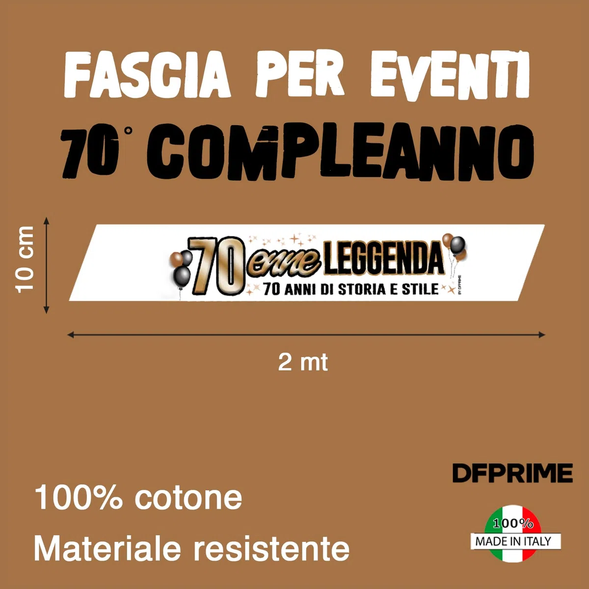 DFPRIME Fascia Compleanno 70enne LEGGENDA | 70 ANNI DI STORIA E STILE – Fascia Divertente e Scherzosa – Gadget Compleanno 70 Anni – Regalo Originale Uomo Donna – Accessorio Festa Settantesimo