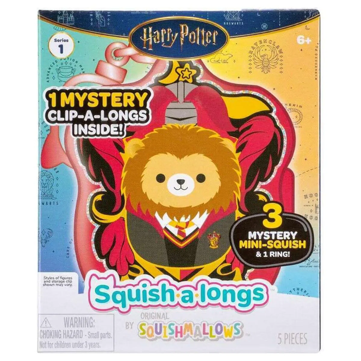 Squish-a-longs "Harry Potter" 1 Mistero Clip-a-Longs Mini-Squish Grifondoro