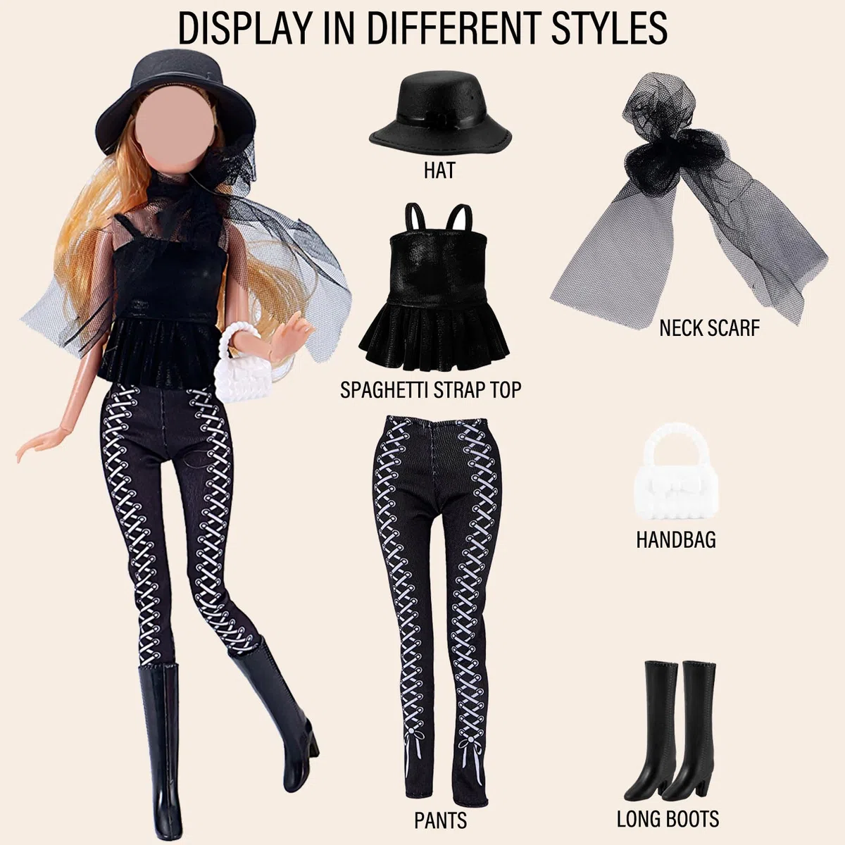 29 Pezzi Vestiti Bambola Accessori, Moda Completi Clothes Dolls and Accessories, Fashion Set Per 11.5 Pollici 30 cm Bambola