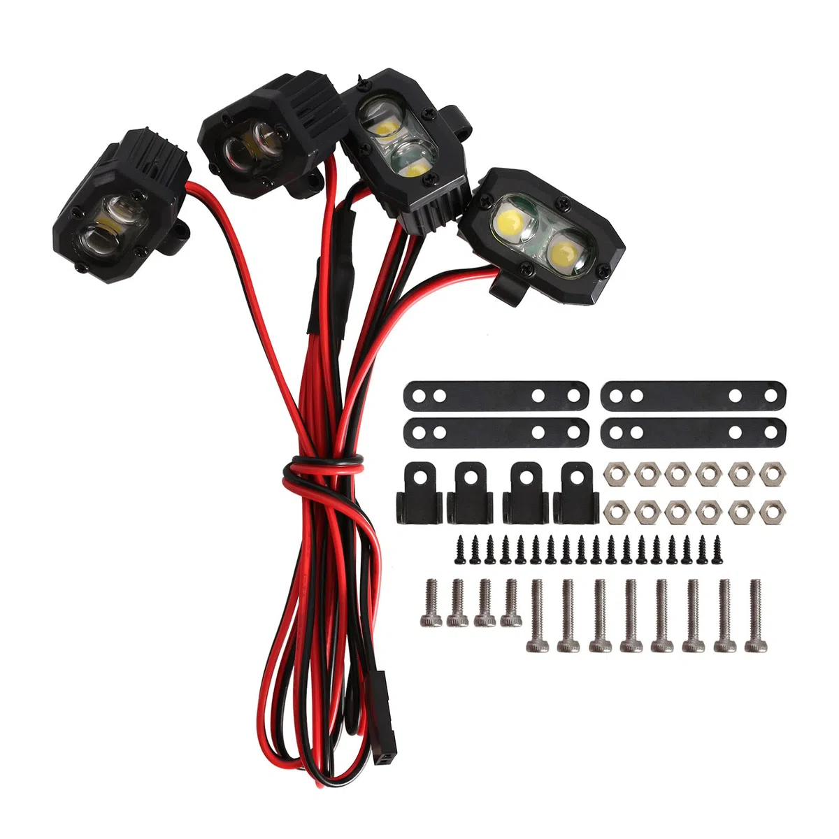 INJORA RC Auto Luci LED Luminose Faretto del Faro per 1/10 RC Crawler Axial SCX10 90046 Wraith Capra Redcat Gen8 VS4-10,25 * 15mm