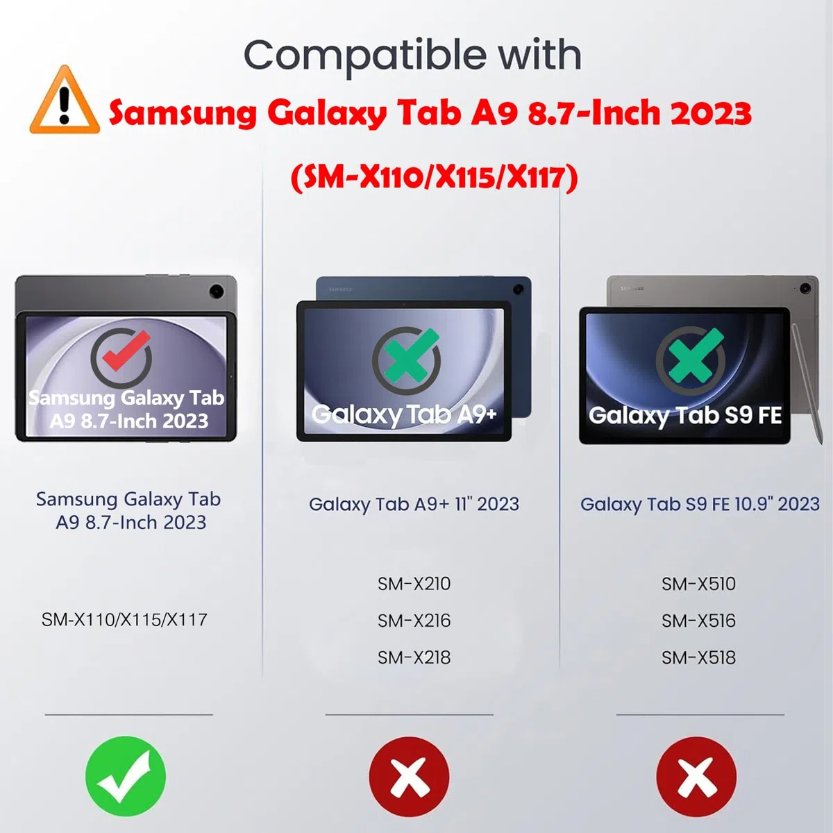 Custodia Bambini Compatibile con Samsung Galaxy Tab A9 8.7-Pollici 2023 (SM-X110/X115/X117), Antiurto Silicone Unicorno Cover con Supporto per Maniglia, Tracolla