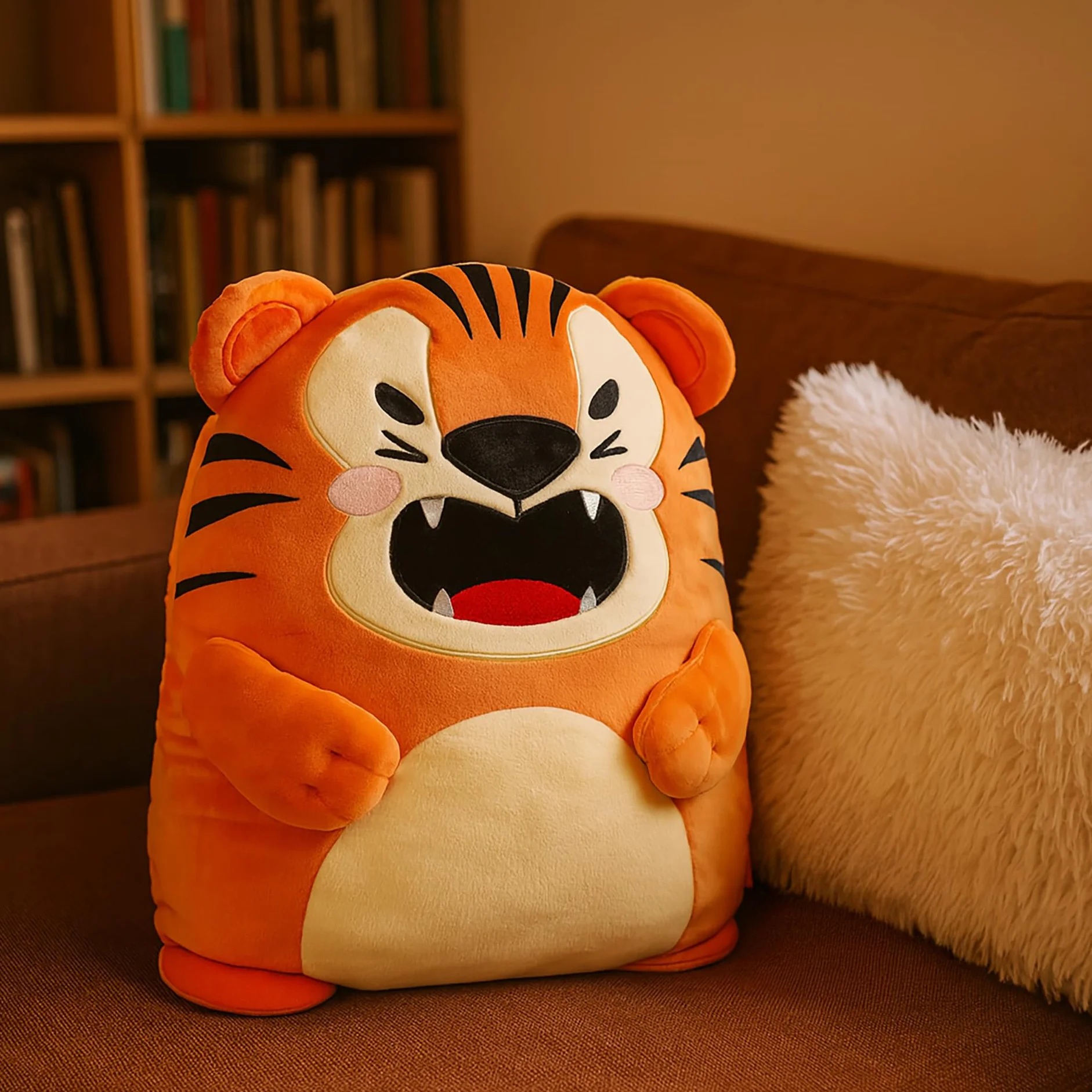 Legami - Cuscino Super Soft! Tema Tiger, Super Soffice, Idea Regalo, L 28 cm x H 42 cm x W 14 cm
