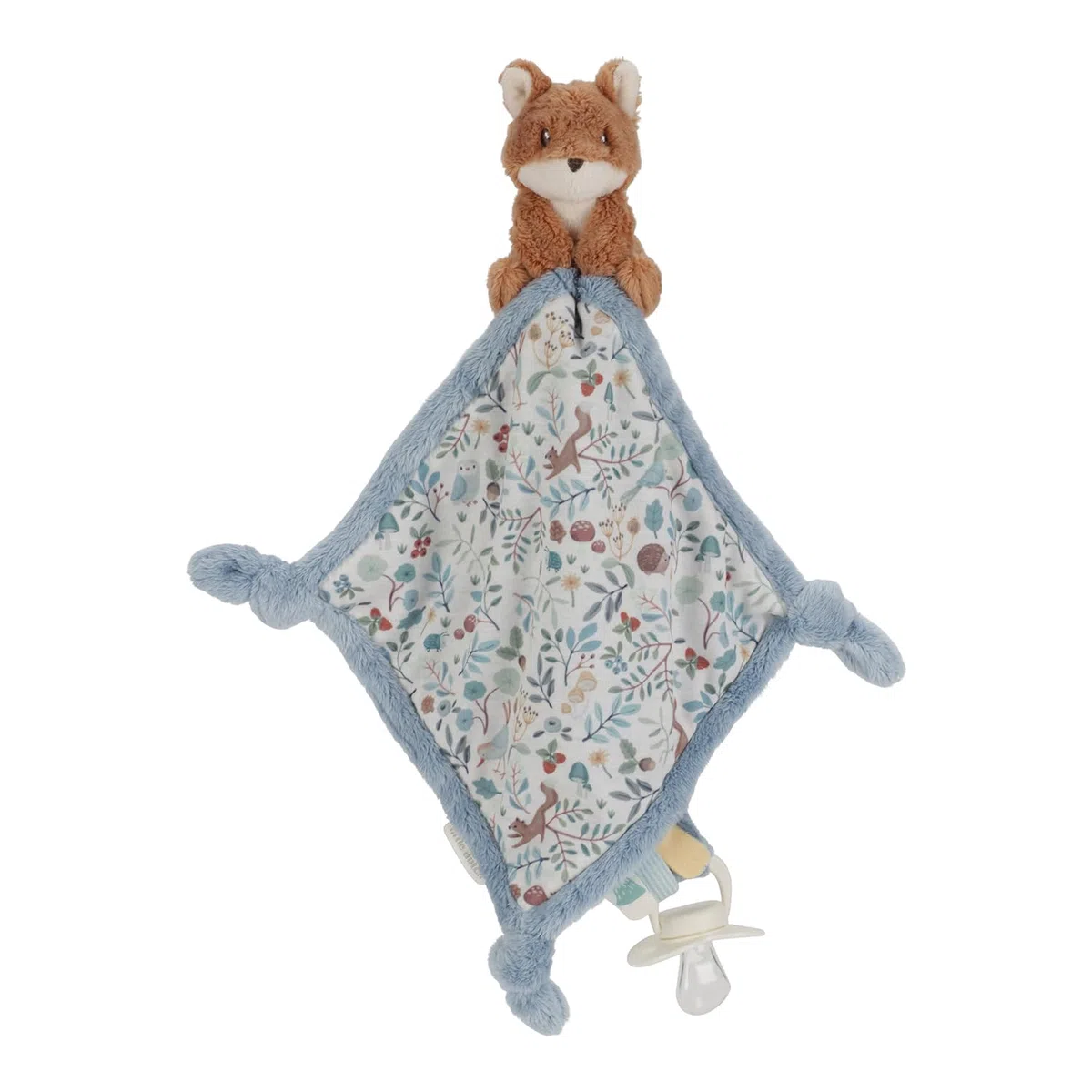Little Dutch Coperta per coccole, Doudou, Kuscheltuch, Portaciuccio con volpe blu - Forest Friends