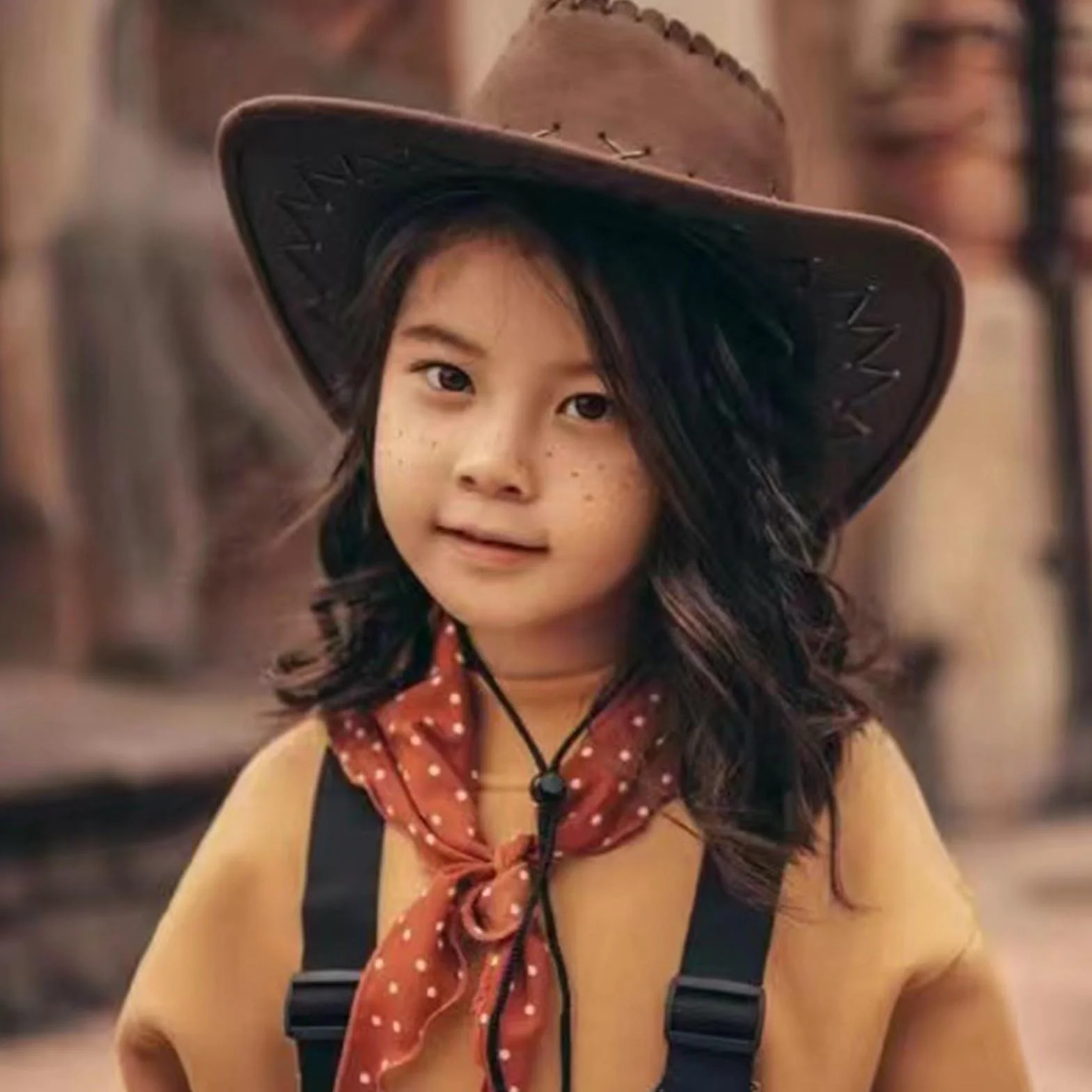Générique Cappelli da cowboy per bambini in similpelle per bambini, ideale per feste a tema e costumi di Halloween. Abbigliamento Bambini Indipendente