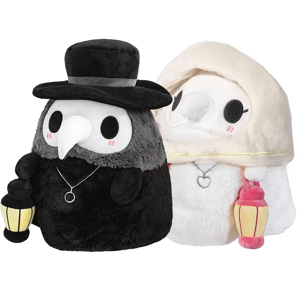 Peluche del dottore della peste+dei giocattoli dell'infermiere-cartone animato per cucire gli animali, Halloween Glow-in-The-Dark Dolls, regalo carino per San Valentino, strega medico.