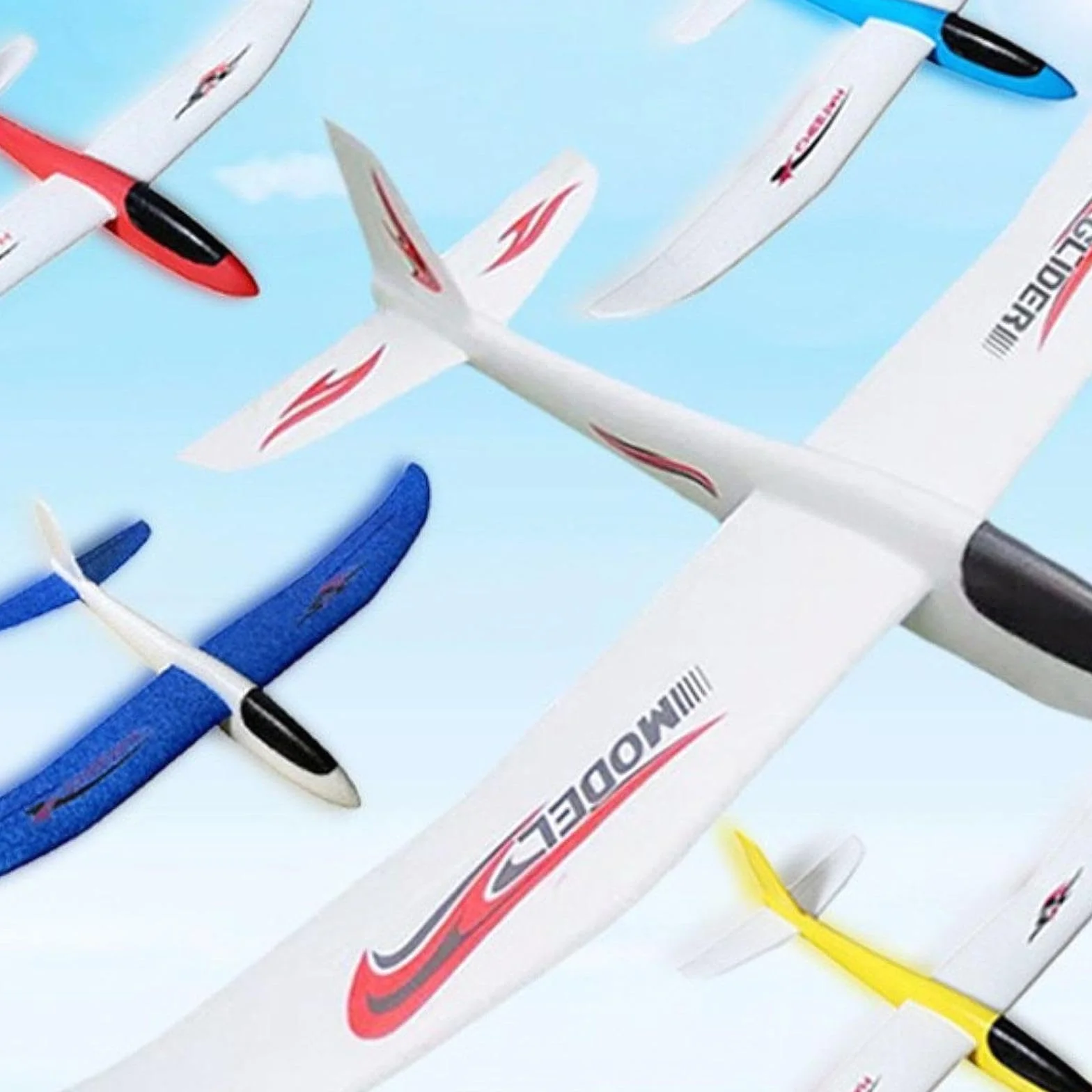 harayaa Giocattolo Aereo in Schiuma da Lancio, Grande, Robusto, Compatto, per Sport all'Aria Aperta, per Ragazzi e Ragazze, Regalo di Compleanno, Rosso