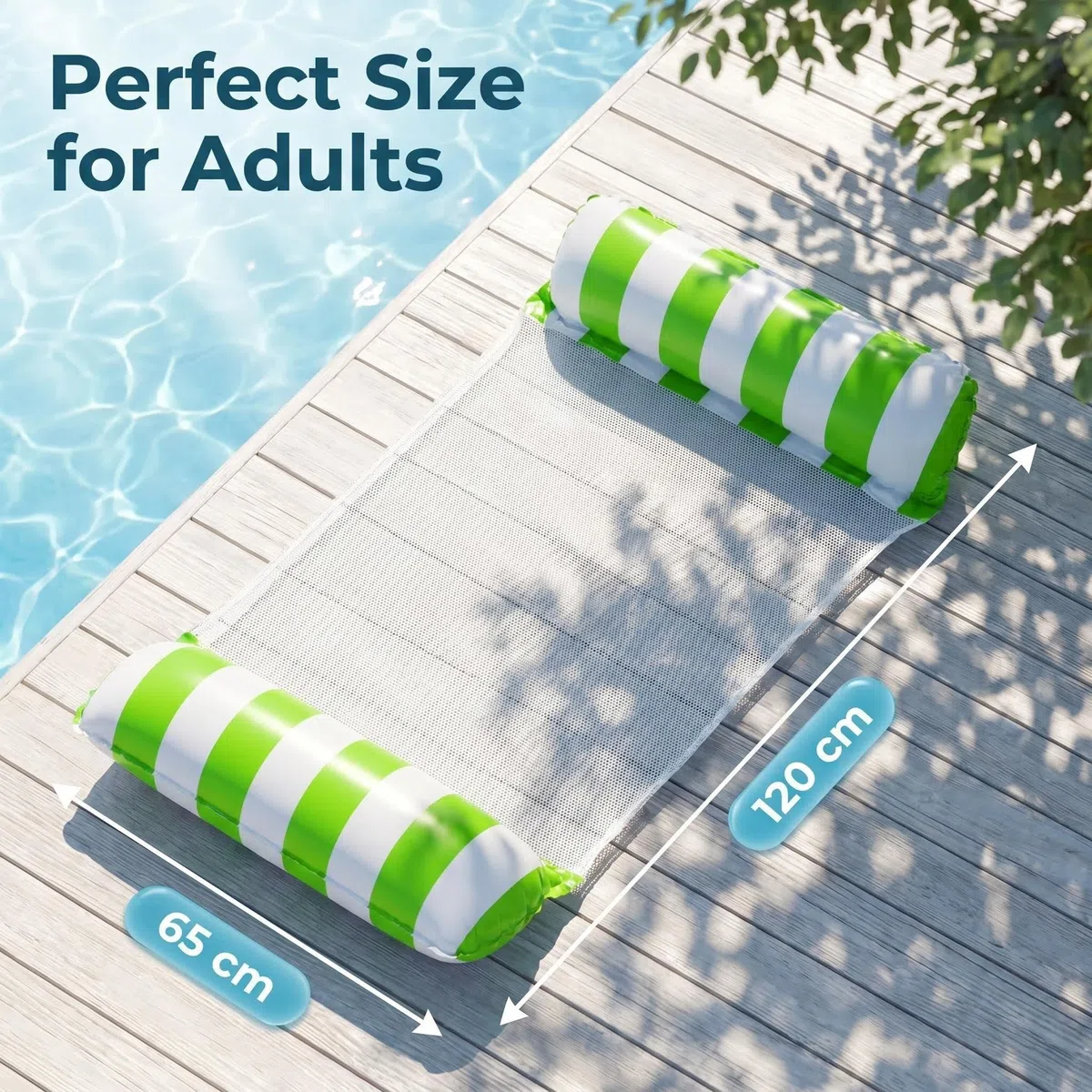 Set da 2 Amaca Gonfiabile Galleggiante, Amaca Galleggiante, Materassino per Piscina 4 in 1, per adulti, per feste estive in acqua e spiaggia