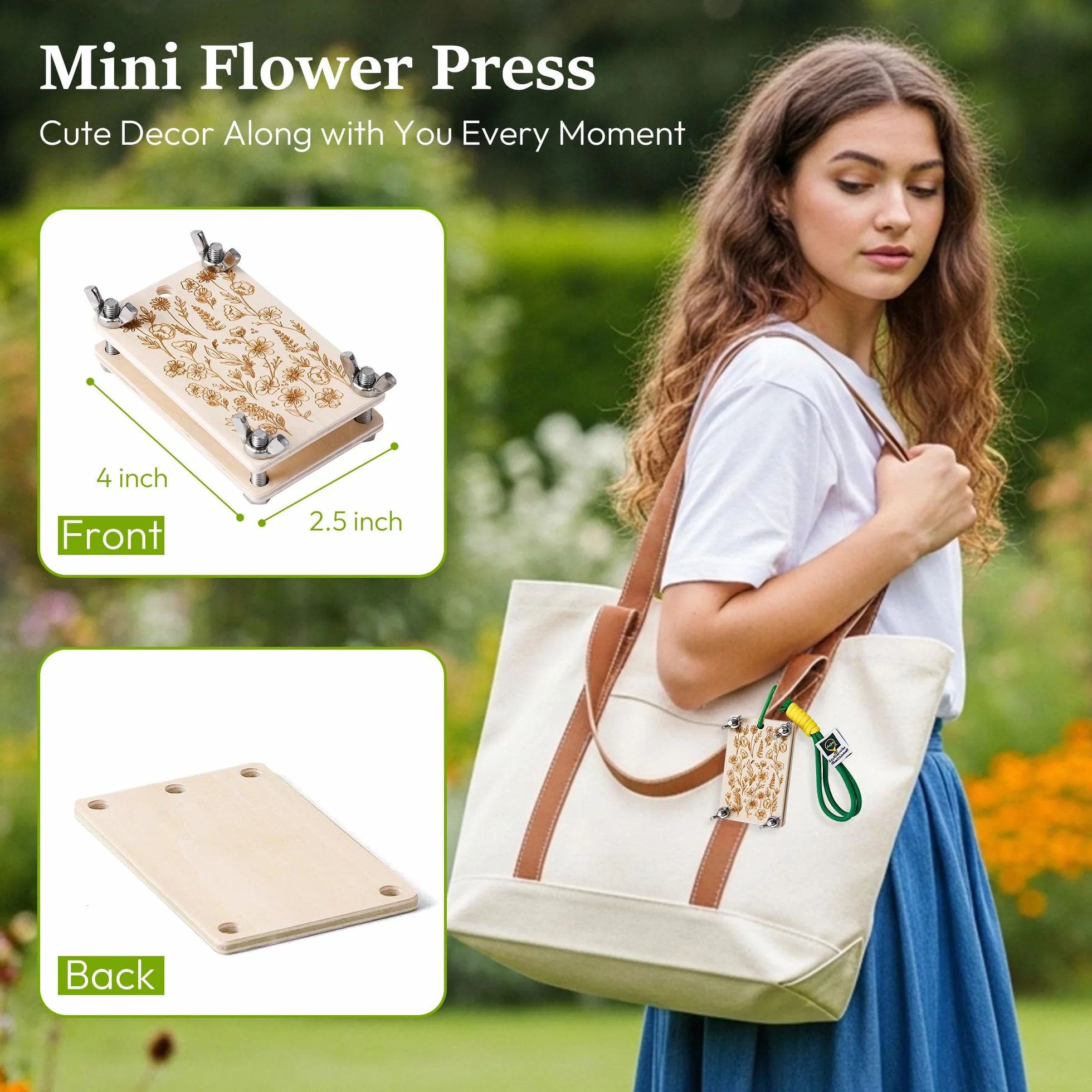 Aboofx Mini libro per fiori, mini kit di conservazione tascabile per pressare piante, micro fiori per esterni per principianti fiori secchi, artigianato, aule, viaggi, 6,3 x 10,2 cm