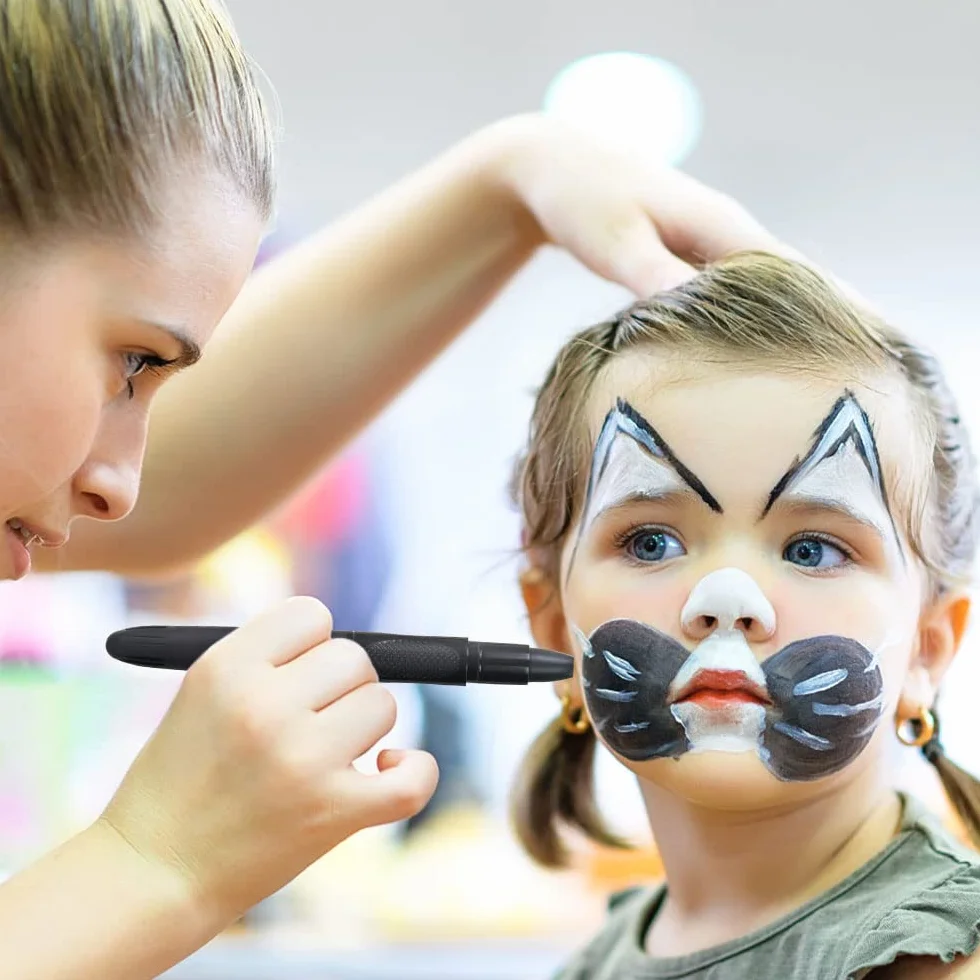 URAQT Truccabimbi, 12 Body Painting Colori, Face Painting Bambini Pittura Corpo Sicuro e Non Tossico, Halloween Matite Trucco per Carnevale, Pasqua, Cosplay, Make Up, Pancia Gravidanza