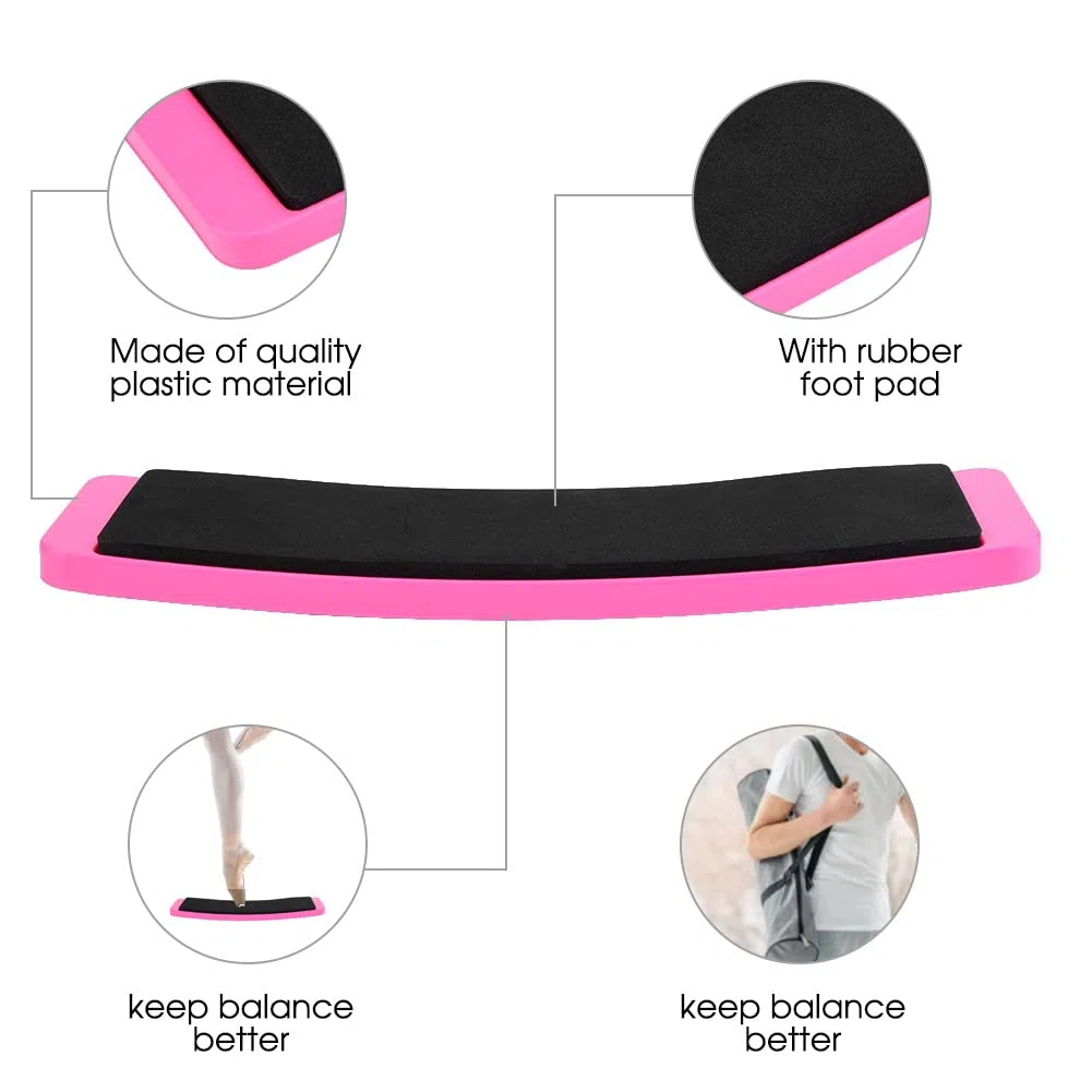 Tiiyee Tavola Per Piroette, Girevole Danza Classica Spinner Pattinaggio Artistico Allenamento Equilibrio Del Piede Pratica Di Rotazione Ballerini Giri Tornio Balletto Ballo Rotante Pattinatori Rosa