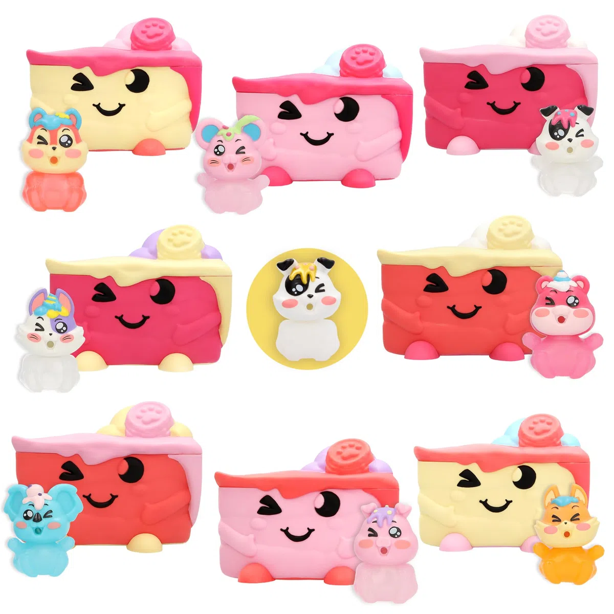 CAKE COLLEZIONABILI Rompi, Scopri, Cresci! Animaletti con accessori che escono da una torta e crescono quando li nutri con lo slime. Bambini dai 5 anni in su