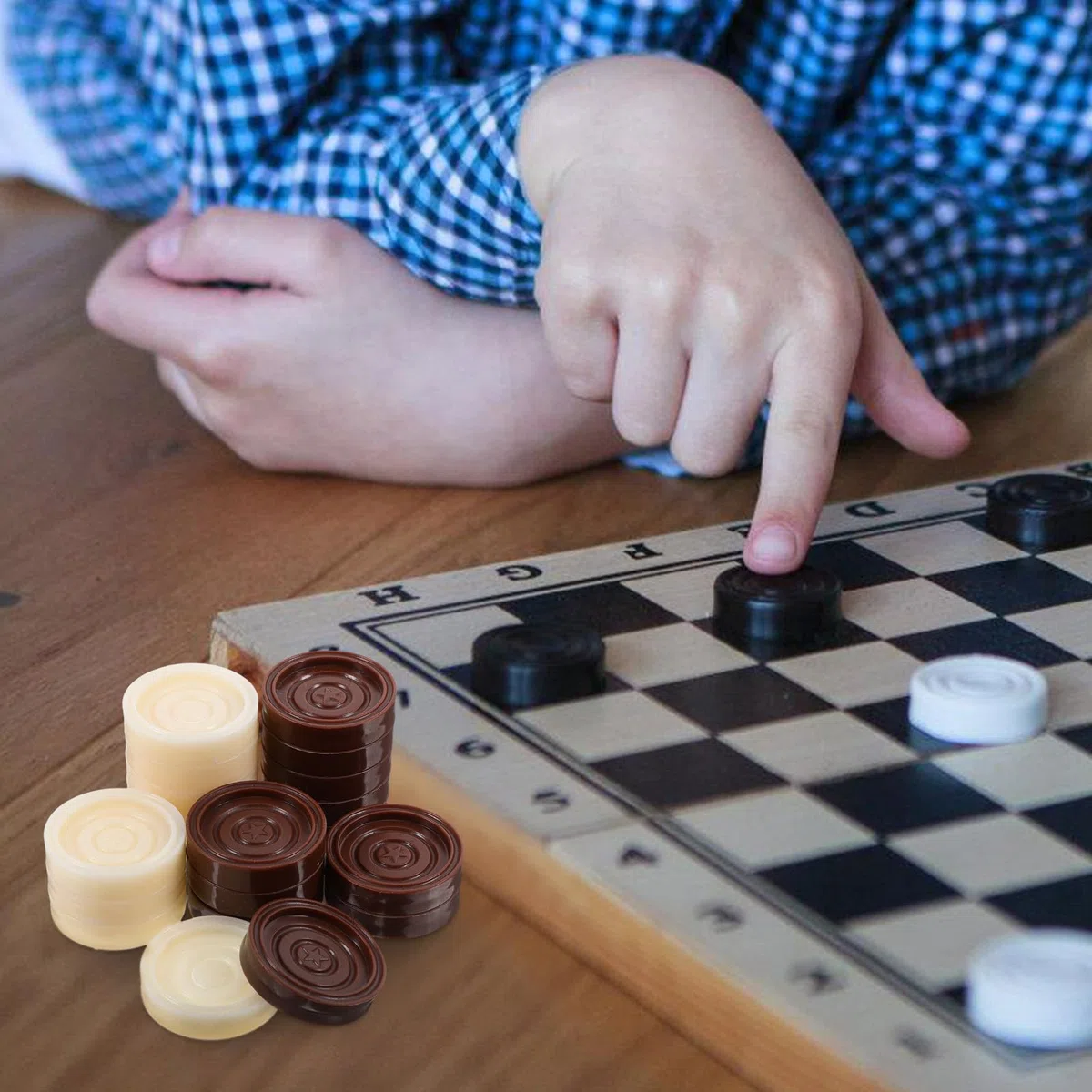 Accessori per Scacchiera 24 Pezzi in Plastica per Gioco da Tavolo Dama e Backgammon, Includono Pezzi Sostitutivi per Partite in Famiglia
