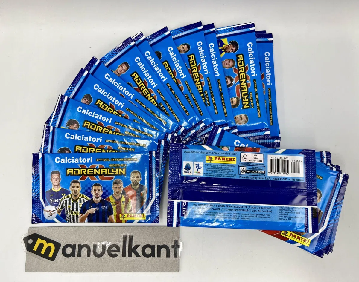 manuelkant 20 bustine da edicola per la raccolta Calciatori AdrenalynXL 2023 2024 Trading cards