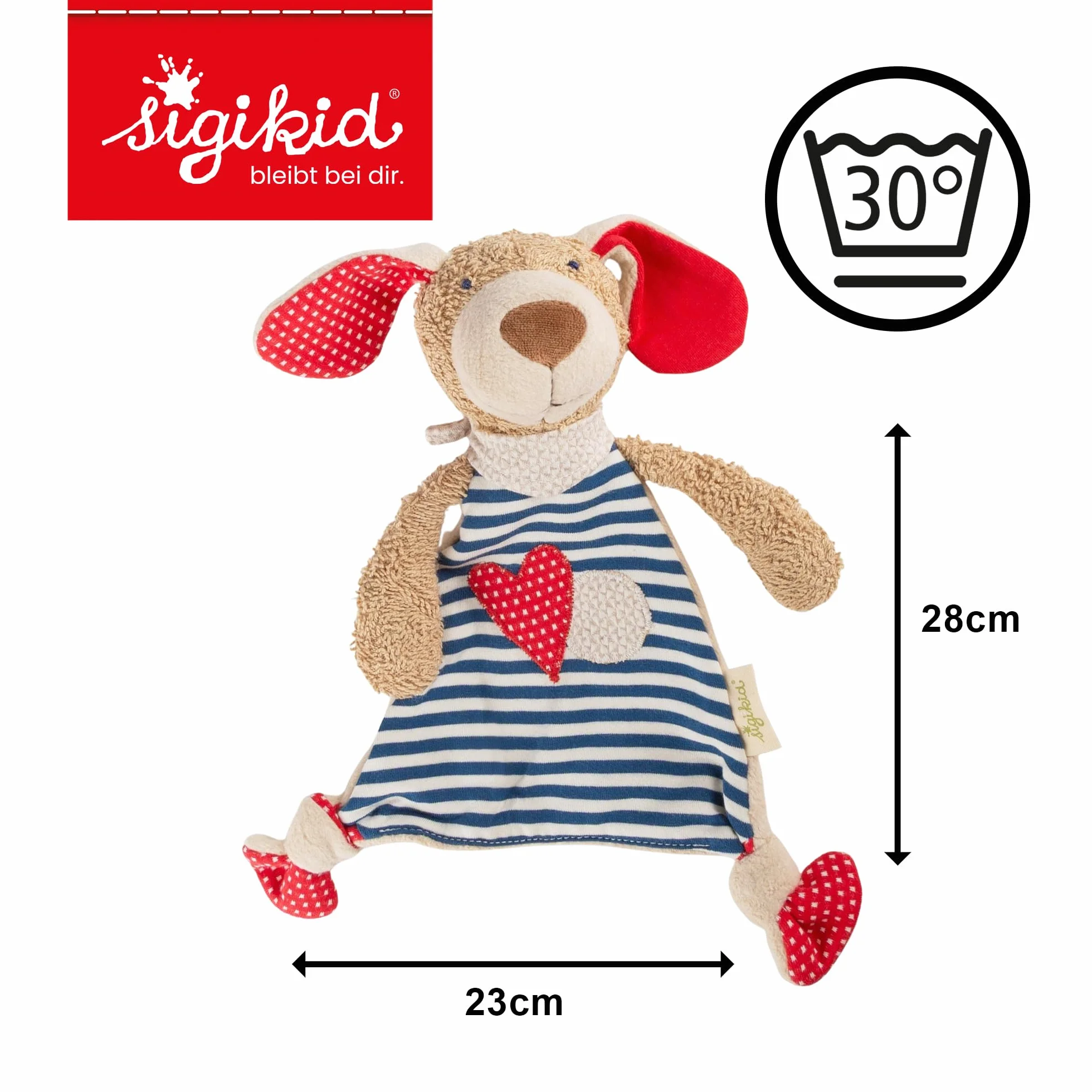 sigikid 40503 - Organic Collection, Straccetto doudou a forma di cagnolino
