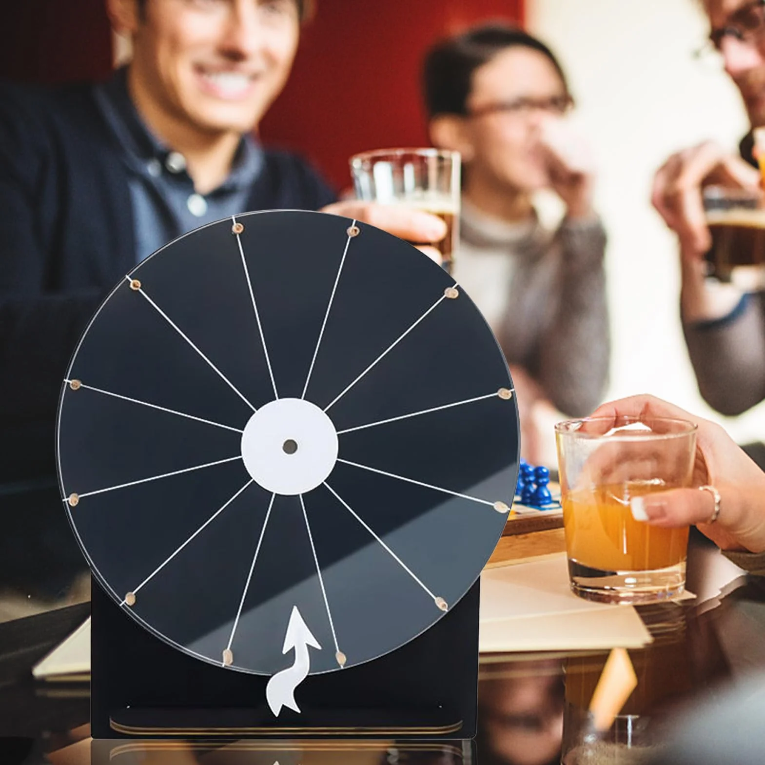 Ruota dei Premi,Ruota Legnosa 28 Cm per Fiere della - Giochi Rotanti per Serate in Famiglia Ricompense Scolastiche,Feste Compleanni Bambini Ragazzi Adulti Eventi