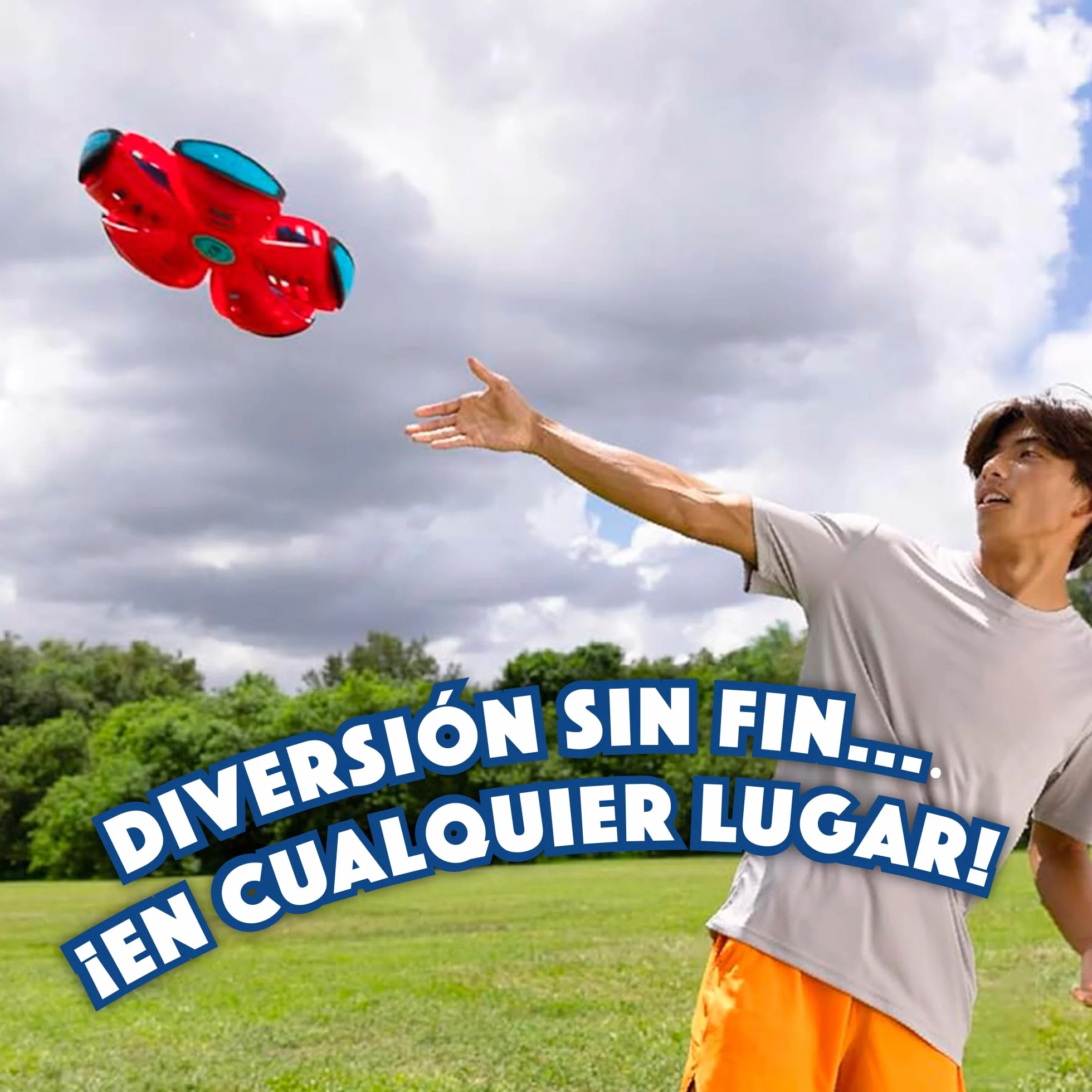 Bizak Phlat Ball Colore Rosso, Disco e Palla 2 in 1 schiacciabile e Portatile, Lancia Come Disco e Cattura Come Palla, Giocattolo Attivo per Esterno, per Bambini dai 5 Anni (6551614-1)