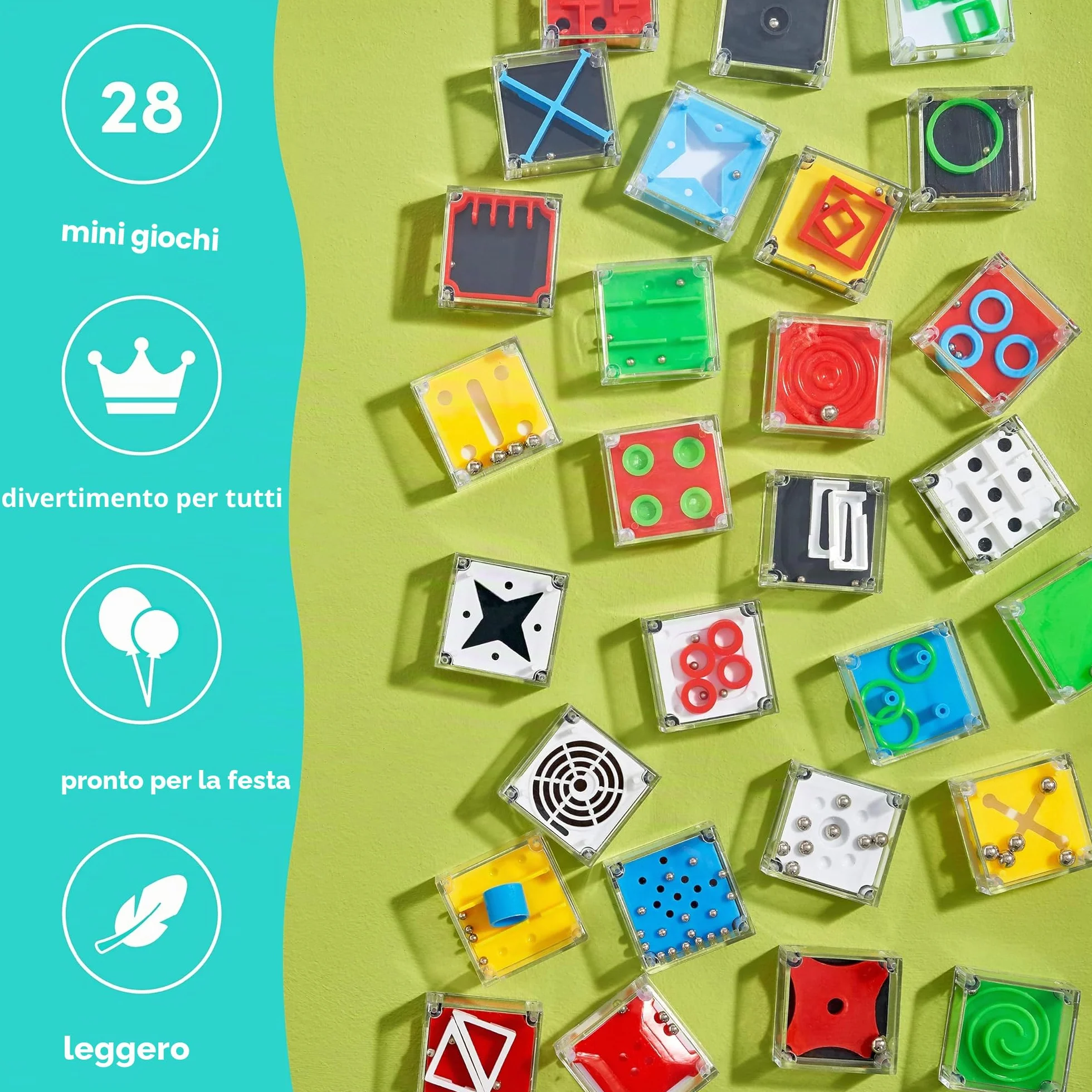 THE TWIDDLERS - 28 Pezzi Mini Giochi Puzzle Cubo Rompicapo - Perfetto per Regalini Compleanno e Fine Festa Gadget Bambini