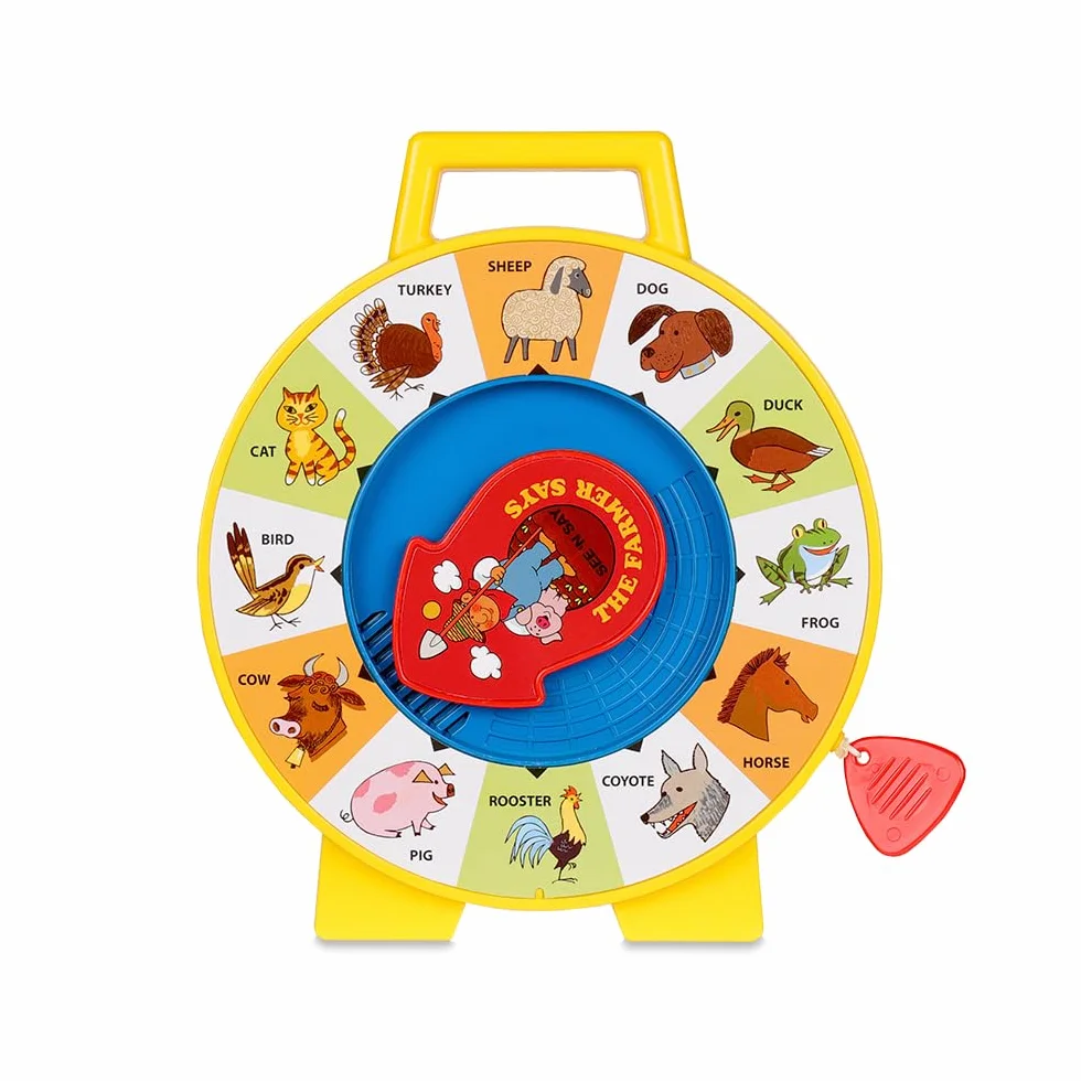 Giocattolo - See 'n Say Farmer Says, Classici Fisher Price, Basic Fun, 2070, giocattolo per bebè educativo e interattivo, adatto a bambini e bambine dai 18 mesi+ [Edizione in Inglese]